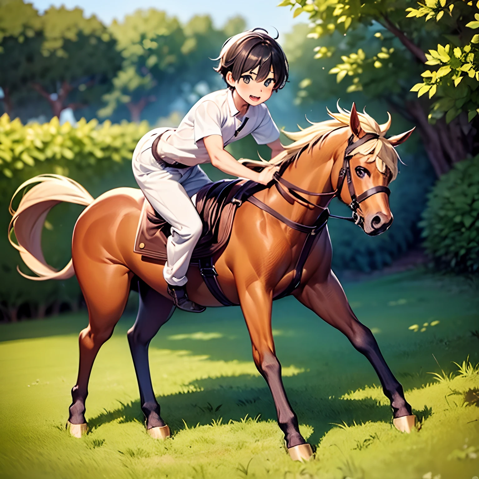 ( boy) , centaur , shota , shota riding centaur