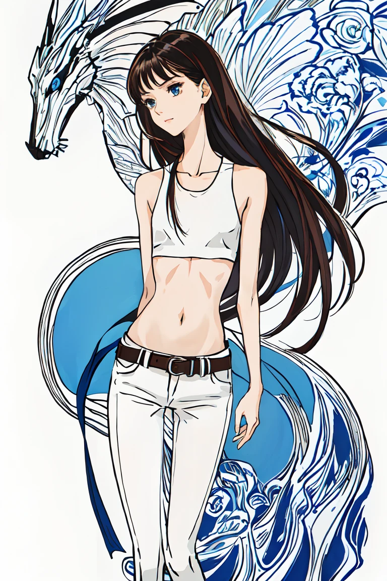 Very very so skinny young woman, full body, very beautiful skinny Charli D'amelio, ((Charli D'amelio)), ((so very skinny girl: 1.3)), ((anorexic beautiful woman model: 1.3)), skinny girl of 20 years old, black long hair, black hair, Straight Hair, ((beautiful very skinny girl)), naked, ((very fine and very small waist)), ((very very small waist: 1.8)), ((so very tiny waist)), ((ribs visible: 1.2)), Very thin and delicate face, thin arms, thin legs, fine and beautiful face. ((Very very skinny and fine body)), small breats. ((Anorexic skinny girl: 1.8)), realistic, HD, color, 8k, high quality. ((Very anoréxic skinny body)). Very thin and delicate face, small nose, white background, (brown eyes), very beautiful skinny and malnourished girl, so very anoréxic beautiful girl. young woman with an ectomorphic body type, ((a thin belt extremely adjusting the tiny waist: 1.3)), ASU1, Realism., asuka, blue eyes, orange hair, body side view.