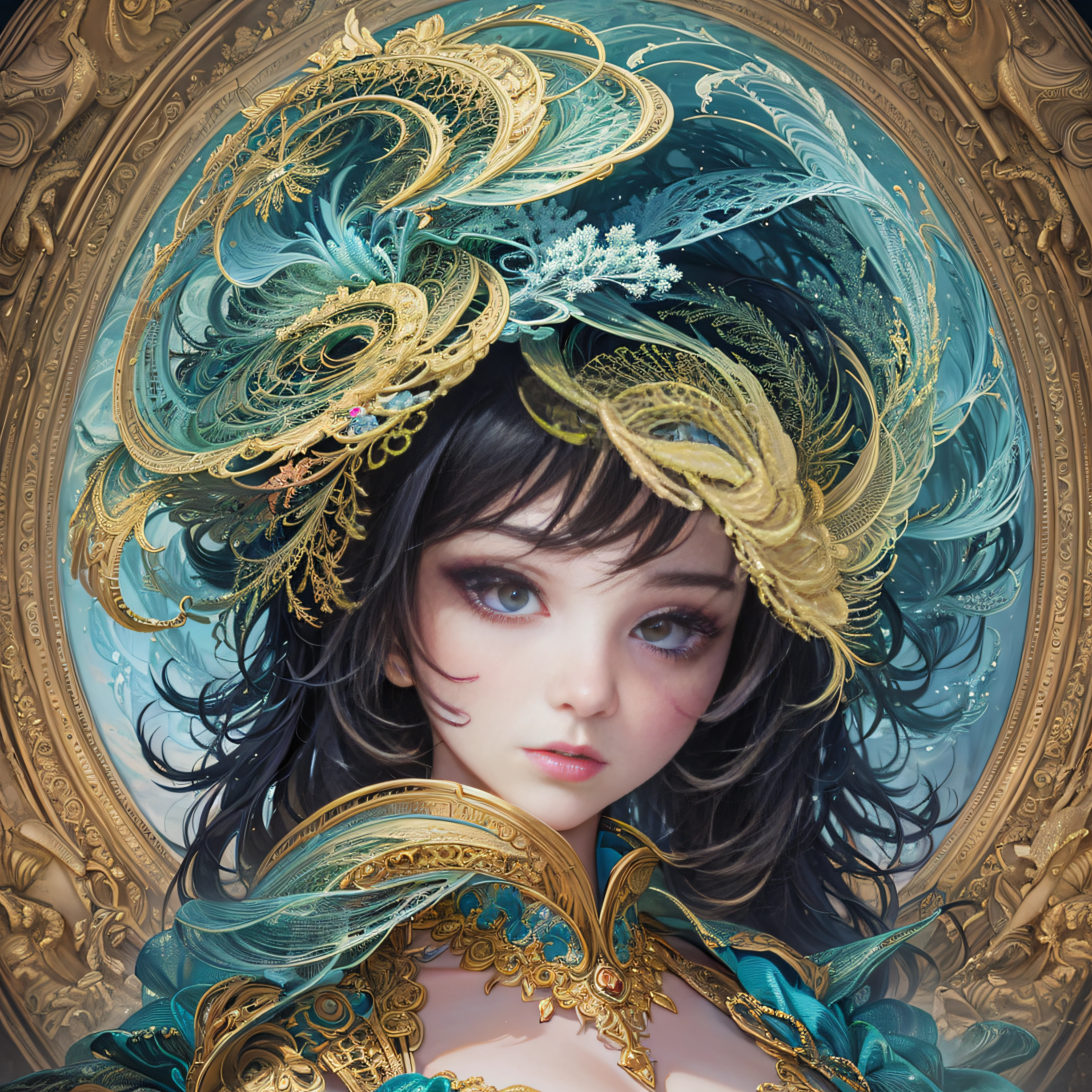 (masterpiece, top quality, best quality, official art, beautiful and aesthetic:1.2), (1girl:1.3), extreme detailed,(fractal art:1.3),colorful,highest detailed