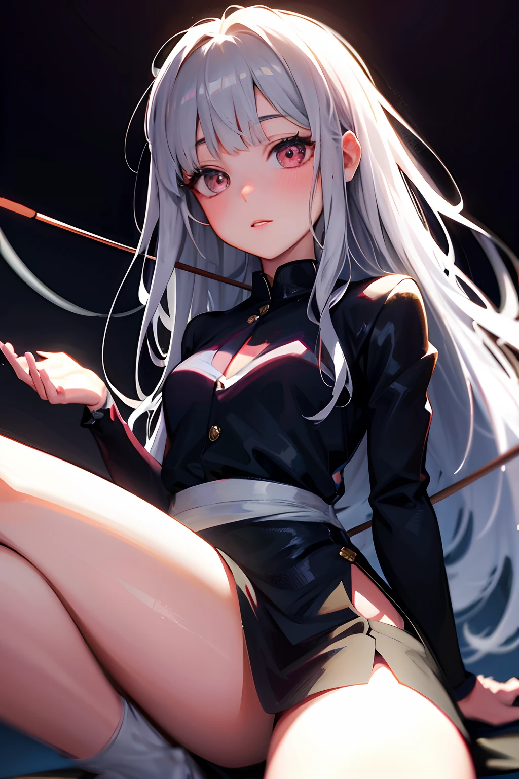 (best quality,4k,8k,highres,masterpiece:1.2),ultra-detailed,realistic, HDR,UHD,studio lighting,ultra-fine painting,sharp focus,physically-based rendering,extreme detail description,professional,vivid colors,bokeh,portraits
A girl with gray hair, bright red highlights stands in a vibrant garden. Her silver-gray locks cascade gracefully down her shoulders, shimmering in the sunlight. Her striking red highlights add a touch of boldness to her appearance, creating a captivating contrast.
She has a serene expression on her face, her piercing eyes captivating anyone who meets her gaze. Her eyes are the epitome of beauty, with every detail meticulously crafted - the delicate curve of her eyelashes, the subtle flecks of gold in her irises, and the expressiveness that shines through. Her lips, on the other hand, are equally captivating, showcasing a perfect balance between fullness and grace. Every curve and contour of her lips is exquisitely defined.
Surrounded by an abundance of colorful flowers, the girl seems to be the embodiment of nature's beauty. Her tranquil demeanor perfectly complements the vibrant surroundings, creating a harmonious scene. The garden is filled with an array of flowers, from delicate roses to vibrant tulips, each petal meticulously painted with ultra-fine details. The colors are vivid and lifelike, conveying a sense of realism and depth.
The image quality is of the highest standard, with every detail sharp and clear. The resolution is set at its highest - 4k, 8k, or even higher if possible. The masterpiece tag emphasizes the level of artistry and craftsmanship put into the creation of this image.
The portrait is rendered with a realistic and professional touch. The lighting is carefully crafted, creating a studio-like atmosphere. The shadows and highlights add depth and dimension to the girl's features, enhancing the overall realism of the scene. The bokeh effect gently blurs the background, focusing all attention on the girl and her captivating presence.
Overall, the prompt brings to life a mesmerizing portrait of a girl with gray hair, adorned with striking red highlights, standing in a vibrant garden. The level of detail and quality in the image is exceptional, showcasing the artist's skill and expertise in portrait painting.