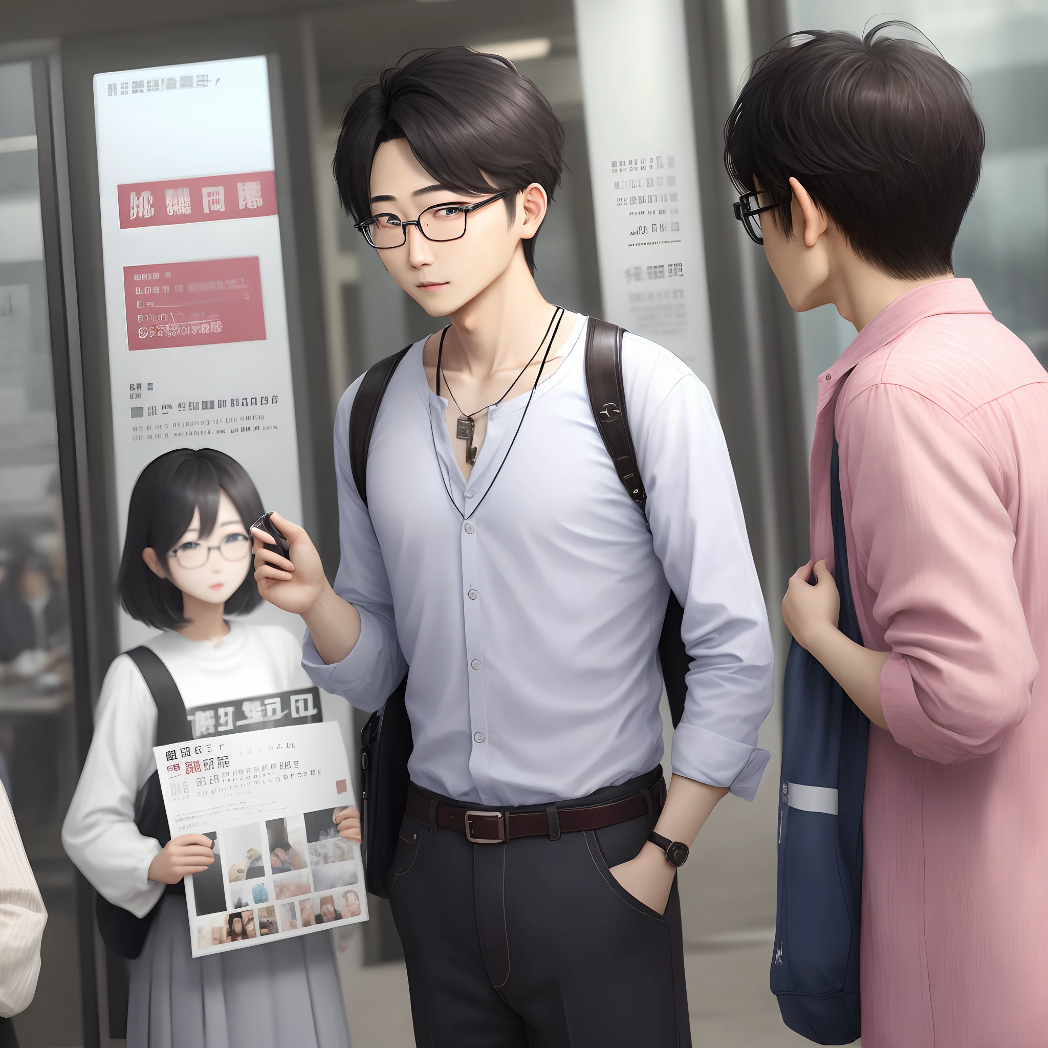 male people、eye glass、
