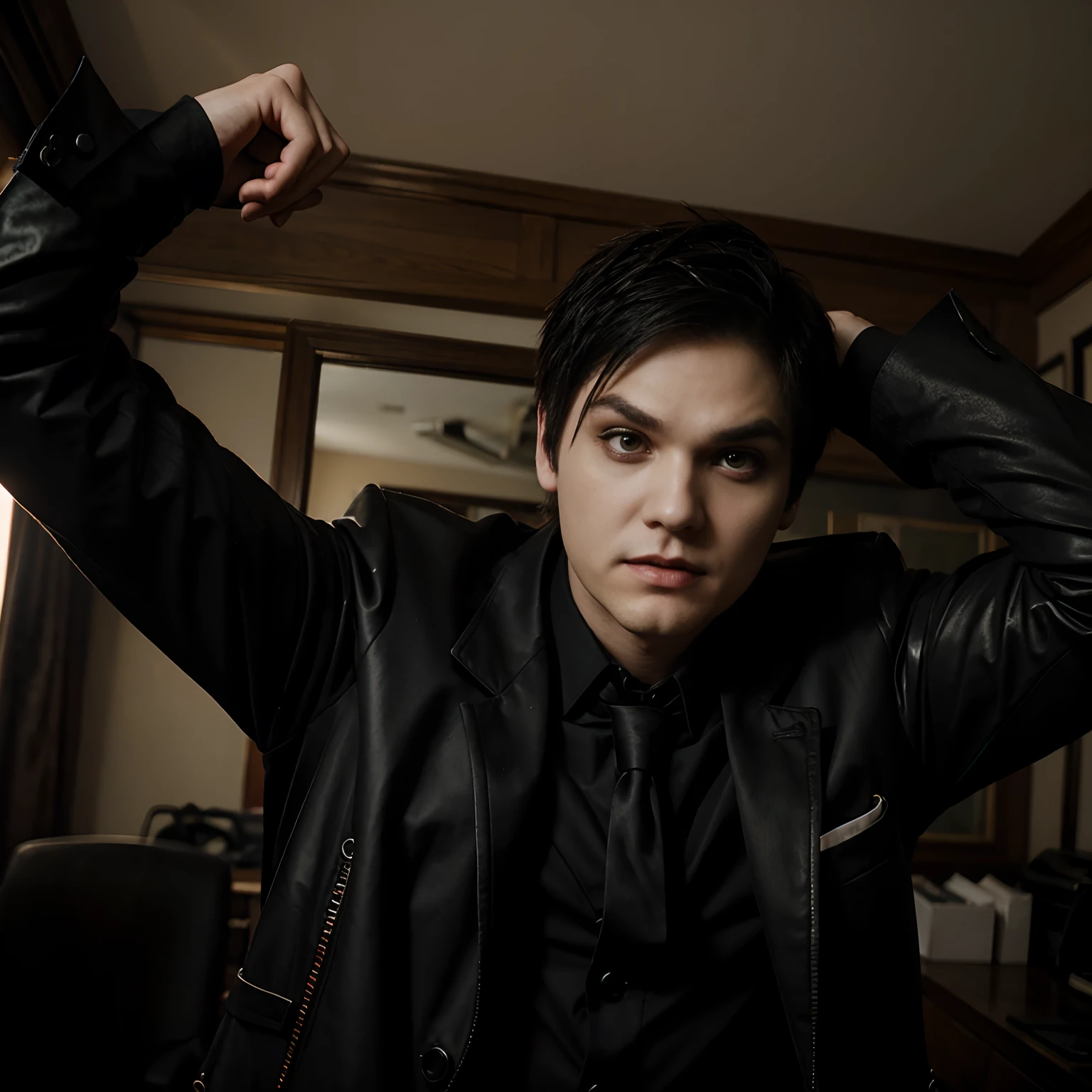 Gerard Way from my chemical romance dressed up as a vampire