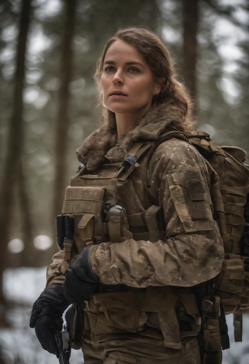(Photorealistic), Beautiful lighting, Best Quality, Realistic, Full body portrait, real picture, Intricate details, depth of fields, 2girs and both are desperate to pee, stream of pee through the pants. Girls feel the wetness. In a cold blizzard, Very muscular soldier girls with a haircut, Fatigue of the army wearing winter camouflage, Camouflage Plate Carrier Rig, Combat gloves, (Magazine Pouch), (Kneepads), highly detailed, Perfect face, Brown eyes, Lips, wide hips, Small waist, tall, make up, Tactic, FUJI XT3, Outdoors, bright day, Beautiful lighting, Raw photo, 8K UHD, Film grain, ((Bokeh))