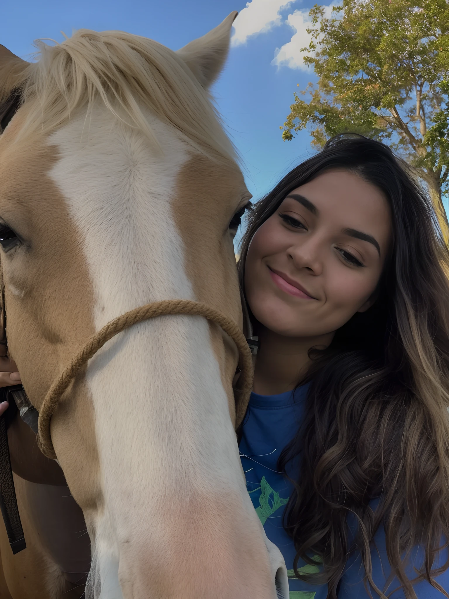 there is a woman standing next to a horse, com cavalo conduzido, imagem de perfil, cavalo no fundo, andar a cavalo, em um cavalo, ela tem cerca de 1 6 anos de idade, taken with the best dlsr camera, foto de perfil, Directed by: Gwen Barnard, 👰 🏇 ❌ 🍃, 🤠 usando um 🖥, 1 6 anos, circunstanciado!