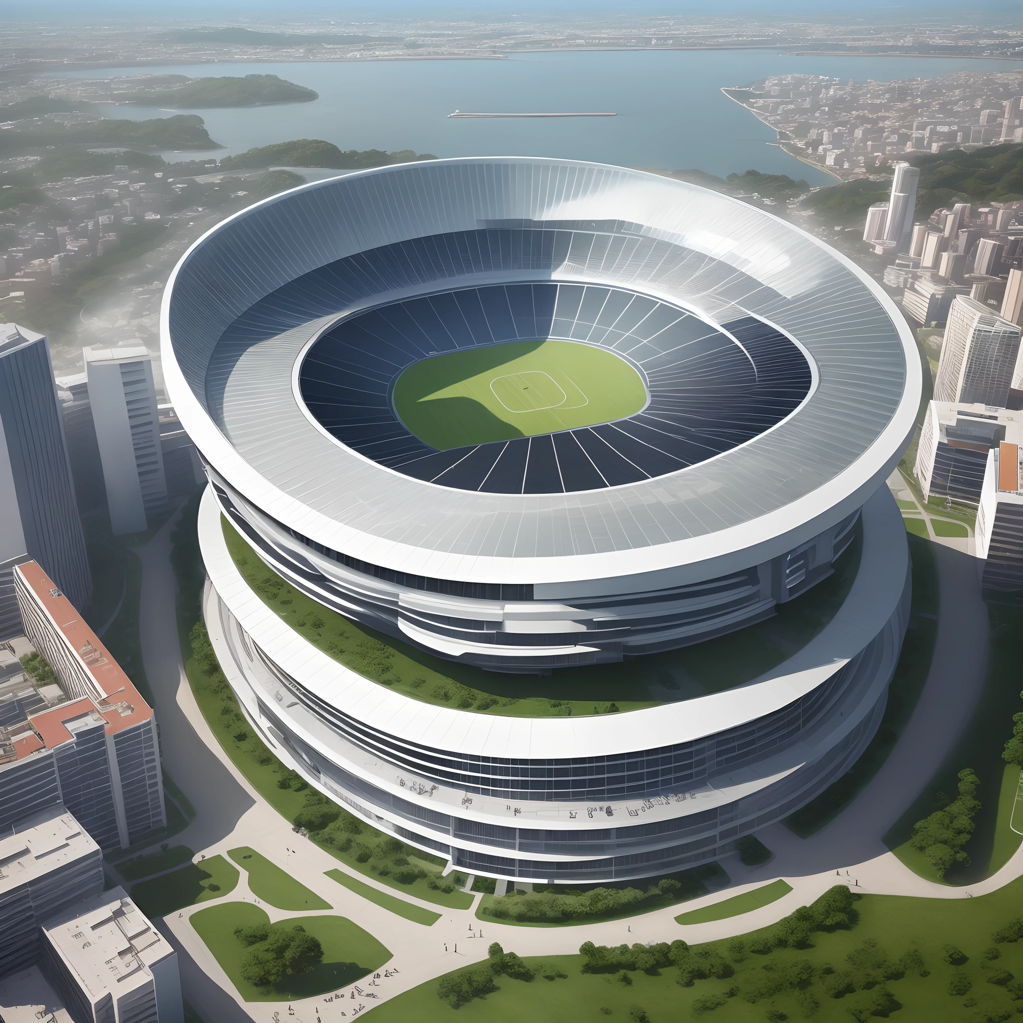 Futuristic arena for Santos FC in the city of Santos