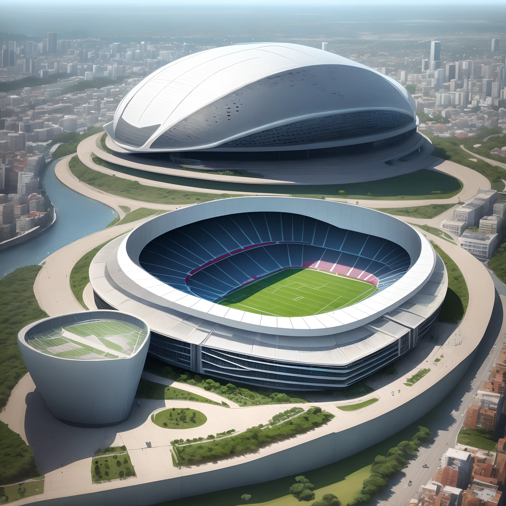 Futuristic arena for Santos FC in the city of Santos