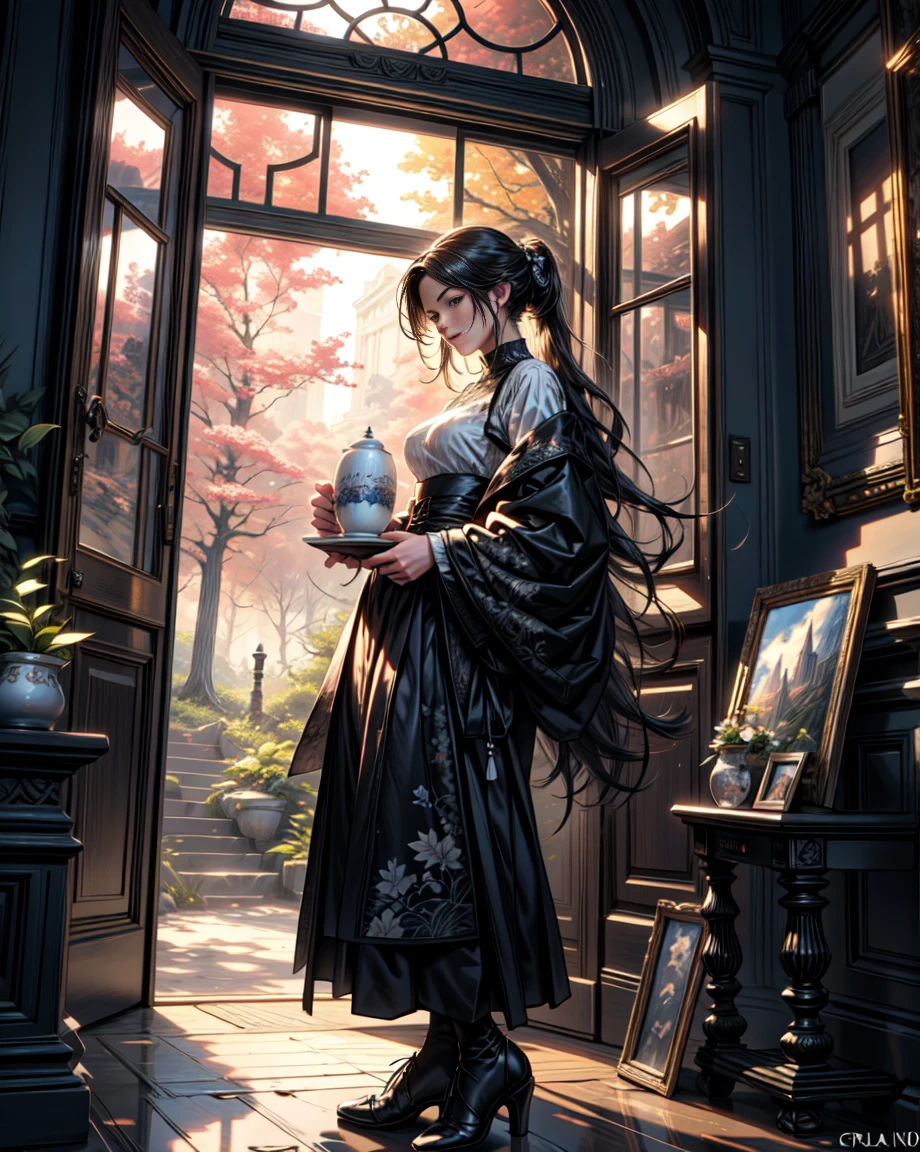 painting of a aesthetic picture, maples leaves, coffee mug,essential oil,dairy painting of a aesthetic picture, living room, coffee mug,essential oil,dairy , beautiful scenery, valley,((glistening look)),hd, High quality, bushes,4k hd, cloud,beautiful art uhd 4 k, a beautiful artwork illustration, beautiful digital painting, highly detailed digital painting, beautiful digital artwork, detailed painting 4 k, very detailed digital painting, rich picturesque colors, gorgeous digital painting