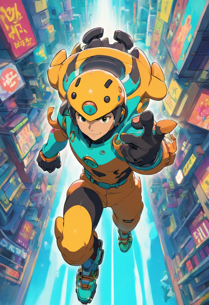cartoon an epic anime of a energy man, this character has cryokinesis, afrofuturism anime, animation still screencap, style of jet set radio, a teen black cyborg, rotoscoped, animated still