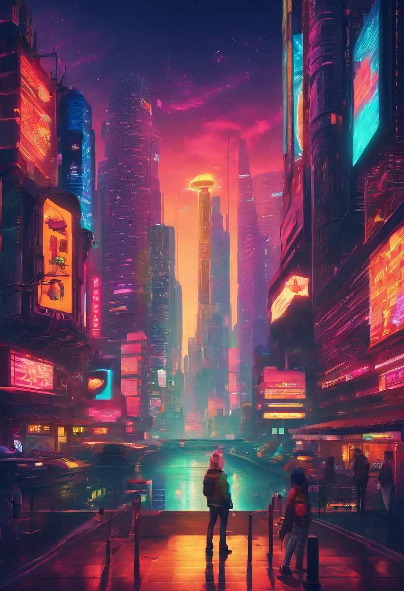 cyber punk perssonage Cidade futuristica A space station utopian A beautiful futuristic city,Skyscrapers planet earth Dream Anti-gravity world SF城市 25Century epcot Flying vehicles