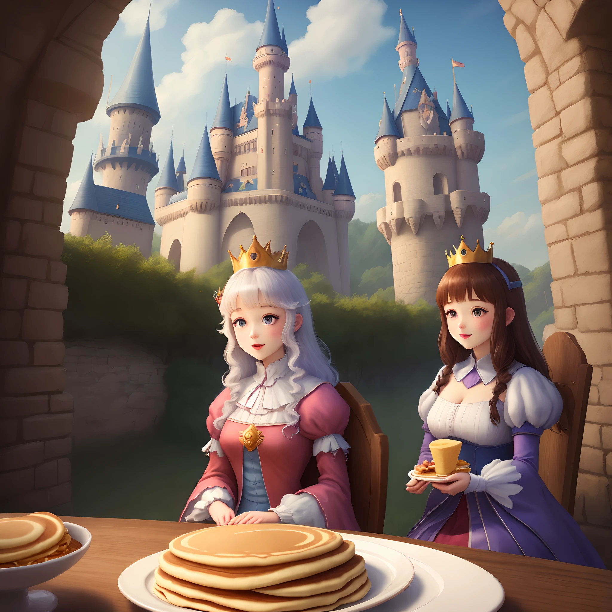 Pancake castle and beautiful princess