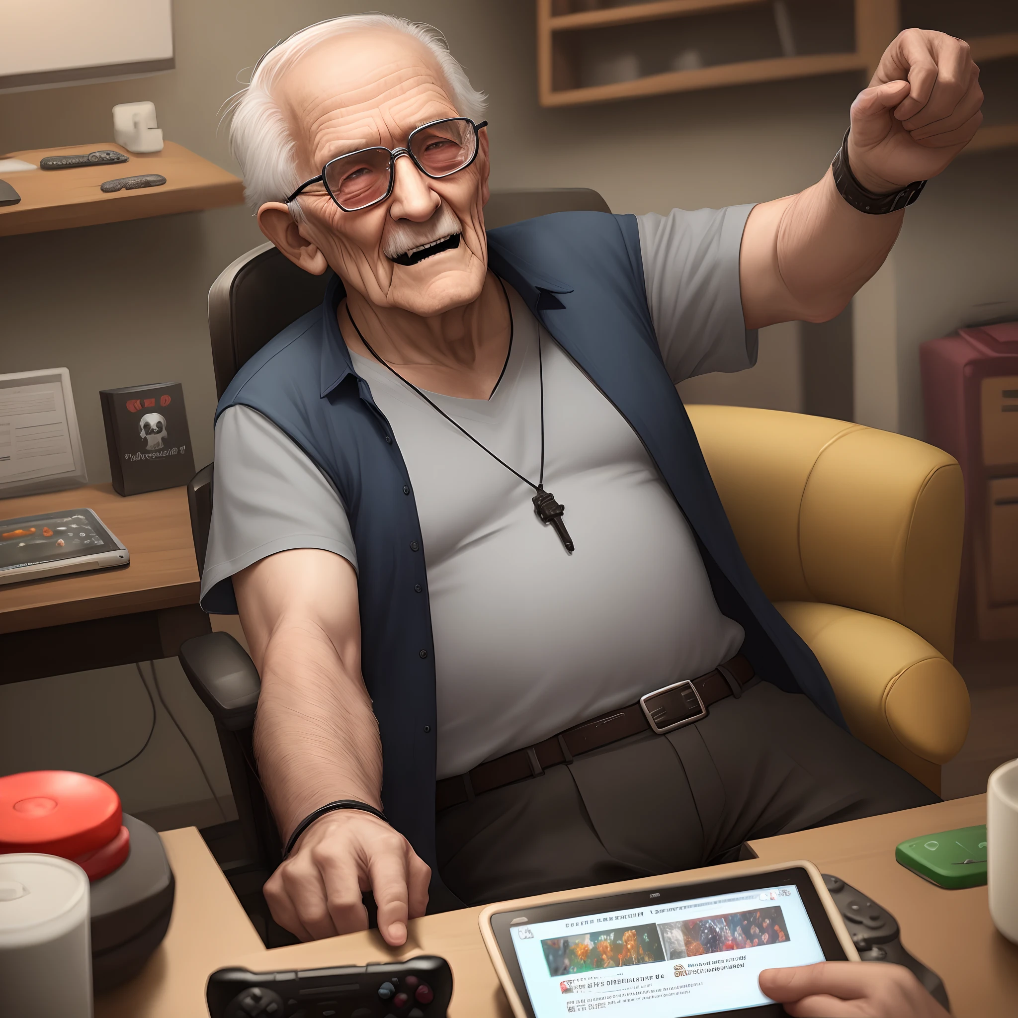 An old man who likes death metal and games