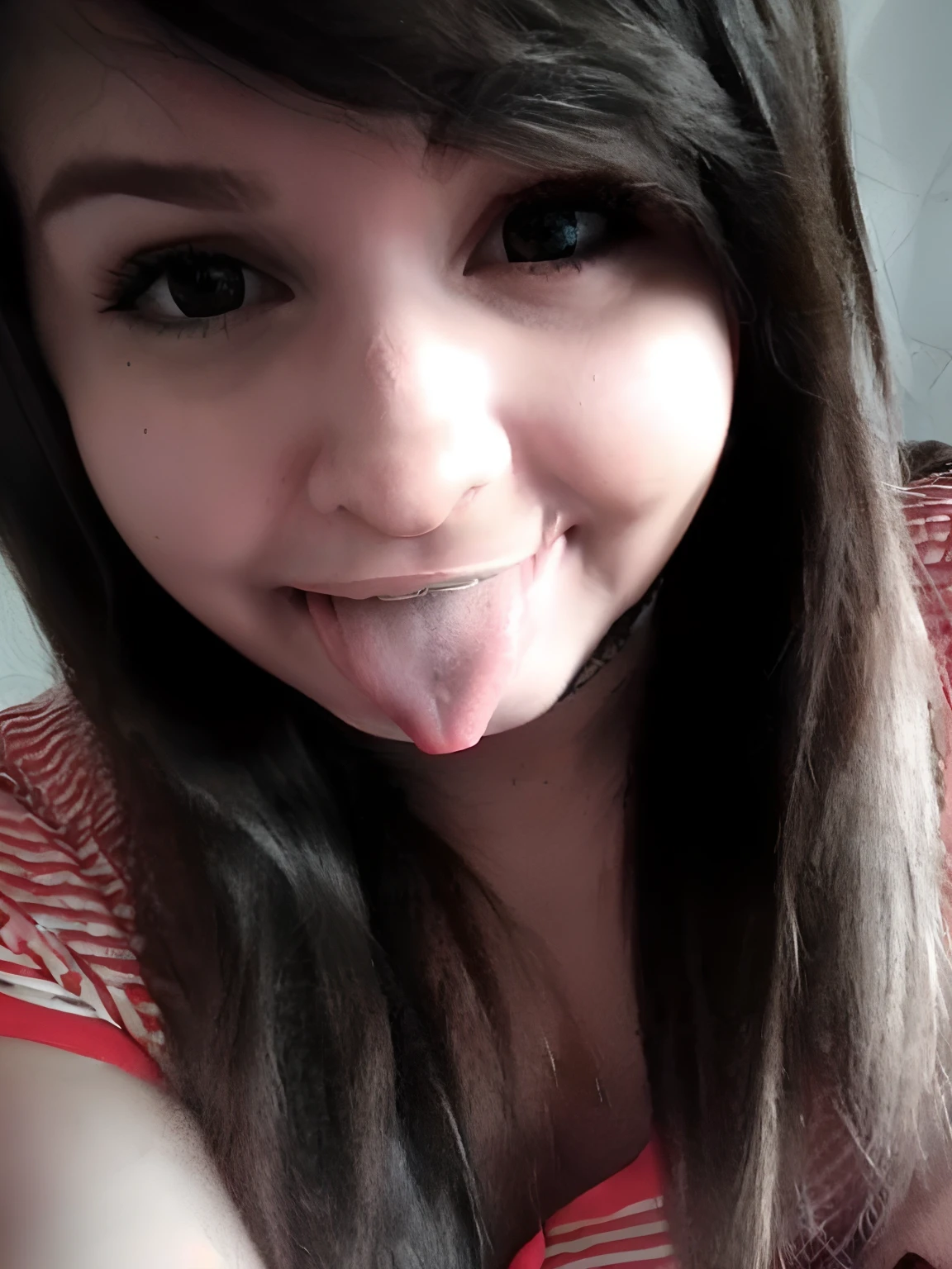 tongue, tongue out, long tongue, big tongue, open mouth, wide open mouth, tongue to side
