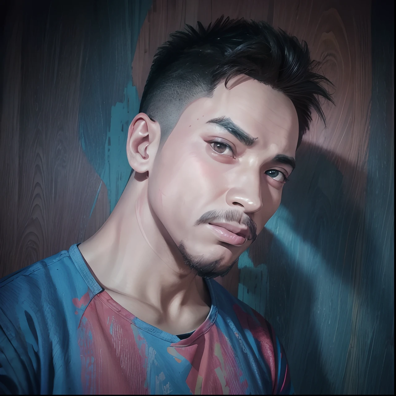 Pic of portrait colorful Ashman in Caricature drawing  style, colorful , colorful 3d, Caricature art of Ashman, detailed, HDR, Ashman Caricature drawing