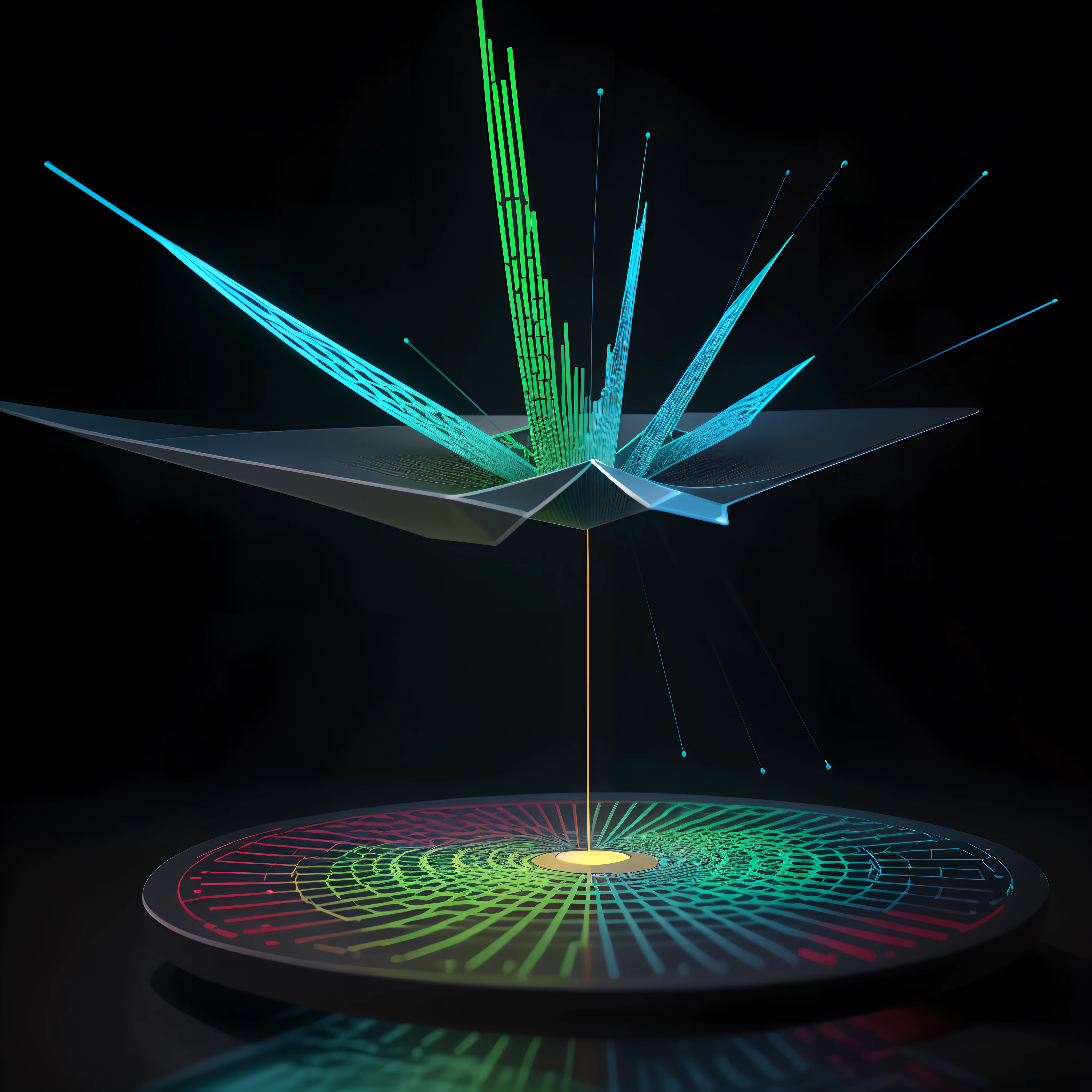 Engaging 3D visualization featuring stunning graphs、glinting