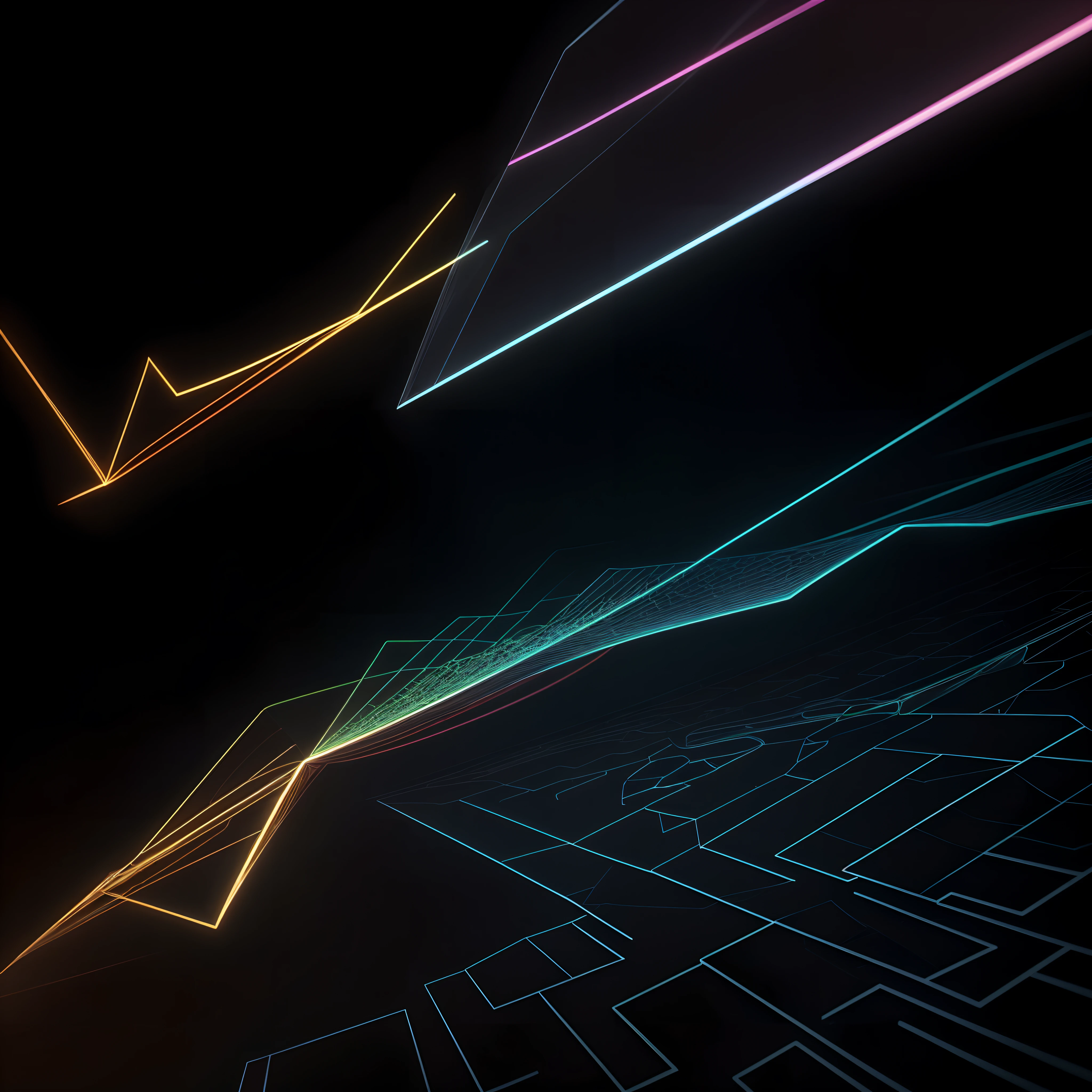 Engaging 3D visualization featuring stunning graphs、glinting