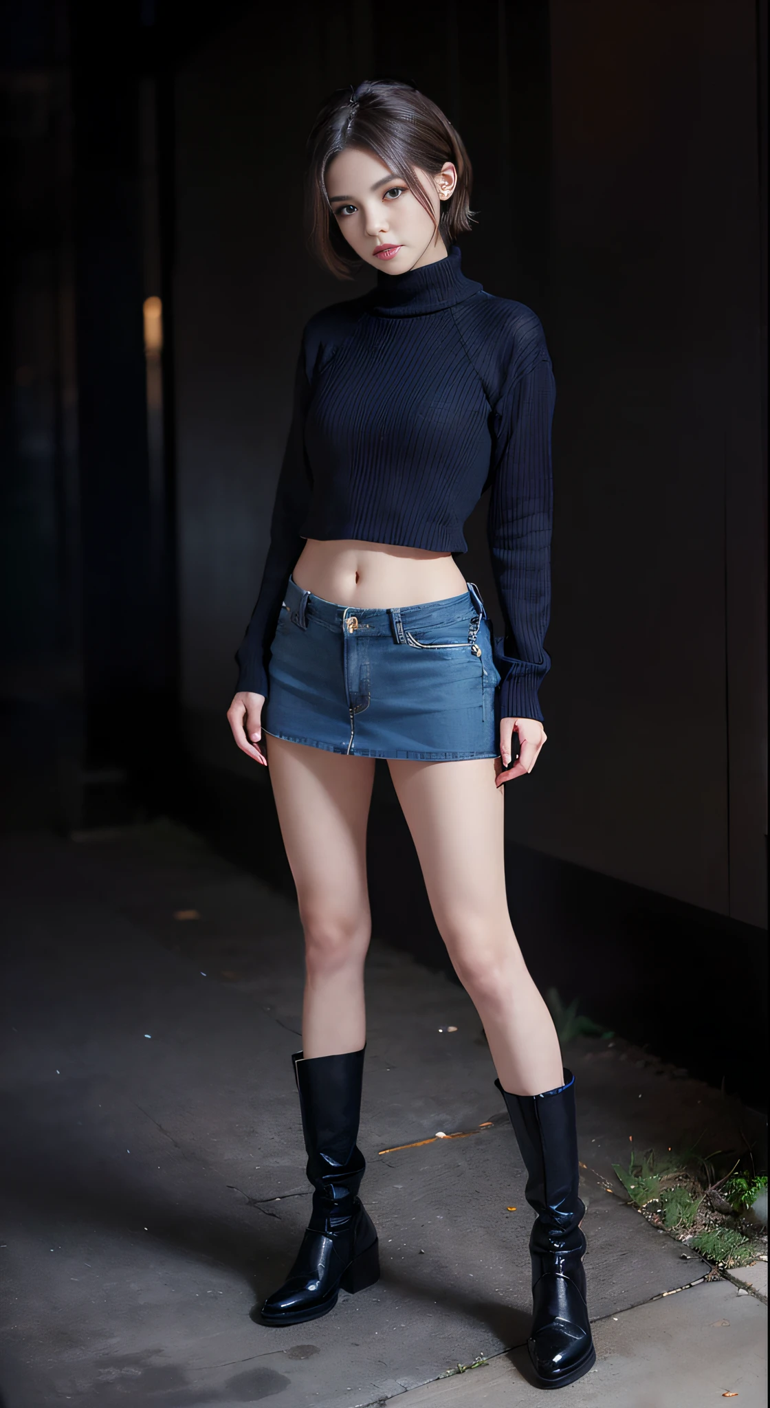 frontage、(masuter piece:1.3)、(8K、Photorealsitic、Raw photography、top-quality: 1.4)、(1girl in)、beautiful countenance、(Lifelike face)、(A dark-haired、short-hair:1.3)、Beautiful hairstyle、realisticeyes、Beautiful details、(real looking skin)、Beautiful skins、absurderes、enticing、超A high resolution、A hyper-realistic、high-detail、the golden ratio、