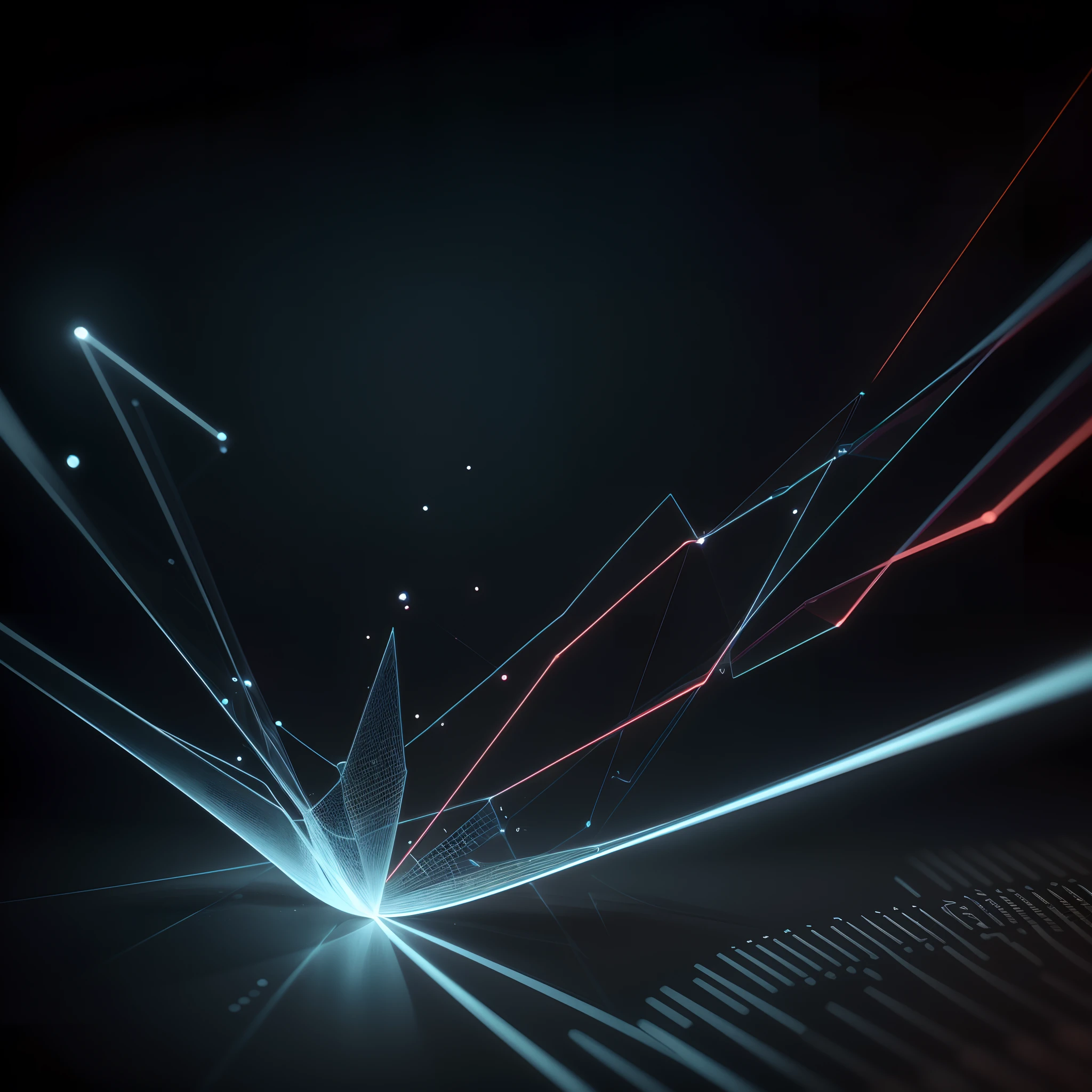 Engaging 3D visualization featuring stunning graphs、glinting