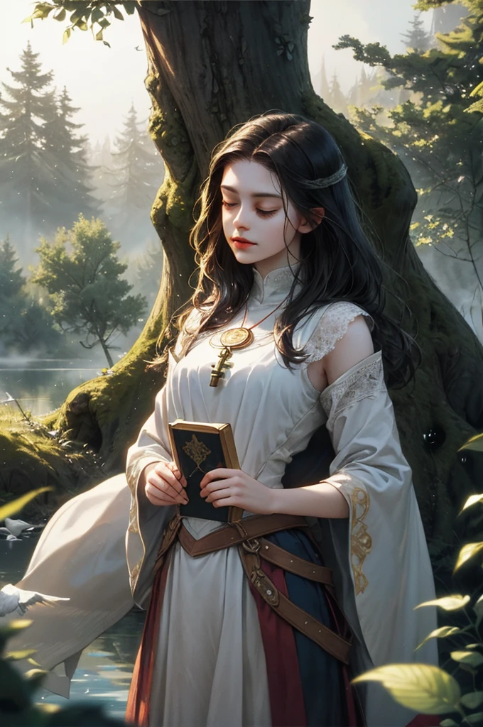 Once upon a time, In the deep taiga, On the shore of the Misty Lake, Once upon a time there lived a girl named Anna. Her unusual beauty and mysterious eyes attracted everyone's attention, Who has heard of it. Legends spoke, that Anna had the ability to predict the future, communicate with spirits and control nature.
Once upon a time, When the full moon lit up the sky, Anna went deep into the dark forest, to perform their mystical rituals. She took with her a scroll of ancient spells and a crystal, that she gave to her mother. Through the trees came the singing of birds and the rustle of leaves, and the wind caressed her face gently. Anna closed her eyes and began to cast a spell.
Suddenly, Something strange began to happen around her. The trees swayed, as if dancing to her magical power, And the water in the lake began to vibrate and emit light. At this point, the spirit of the forest appeared before Anna. The spirit's glowing eyes lit up, And he spoke to her. His voice was soft and pleasant.
The Spirit told Hannah about the prophecy, which connected her with the fate of the world. He foretold the coming of a great battle between light and darkness, where Anna will find herself in the role of a key figure. Her strength was needed, To bring victory to good and save the world from chaos.
Anna was amazed to hear this, But she decided to accept her destiny and use her abilities for the good of all. She had a long and dangerous journey ahead of her, where she was supposed to find three ancient artifacts, that will give her even more power.
And so, Anna went on her adventure, Ready to go through trials and dangers, To Achieve Your True Destiny. She met friends and enemies, But she never doubted her strength and believed, that only she can change the outcome of the battle between light and darkness.
Por fim, After many trials and battles, Anna was able to find all three artifacts and harness their power, To stop the darkness. She became a heroine and a legend, forever etched in the hearts of men.
Thus ended Anna's mystical story, that brought hope and salvation to the world. Her strength and kindness will live on