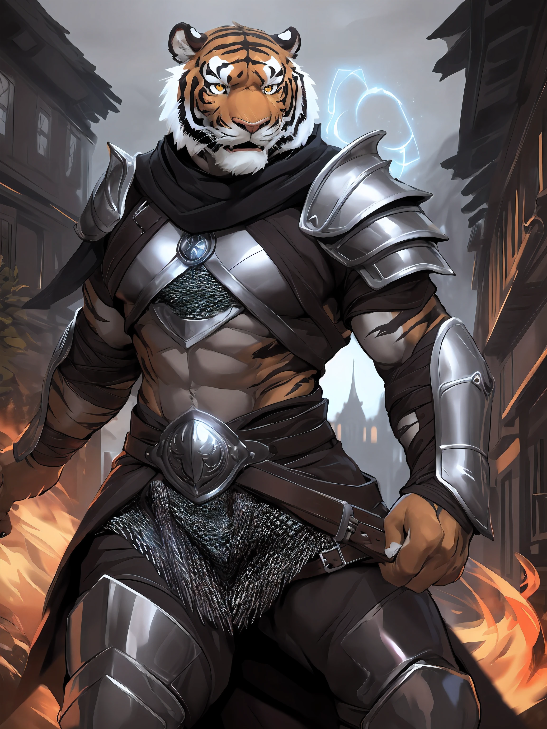 Khajit forte e musculoso que usa punhos de monge, soqueiras, Ebony armor and dragon remains