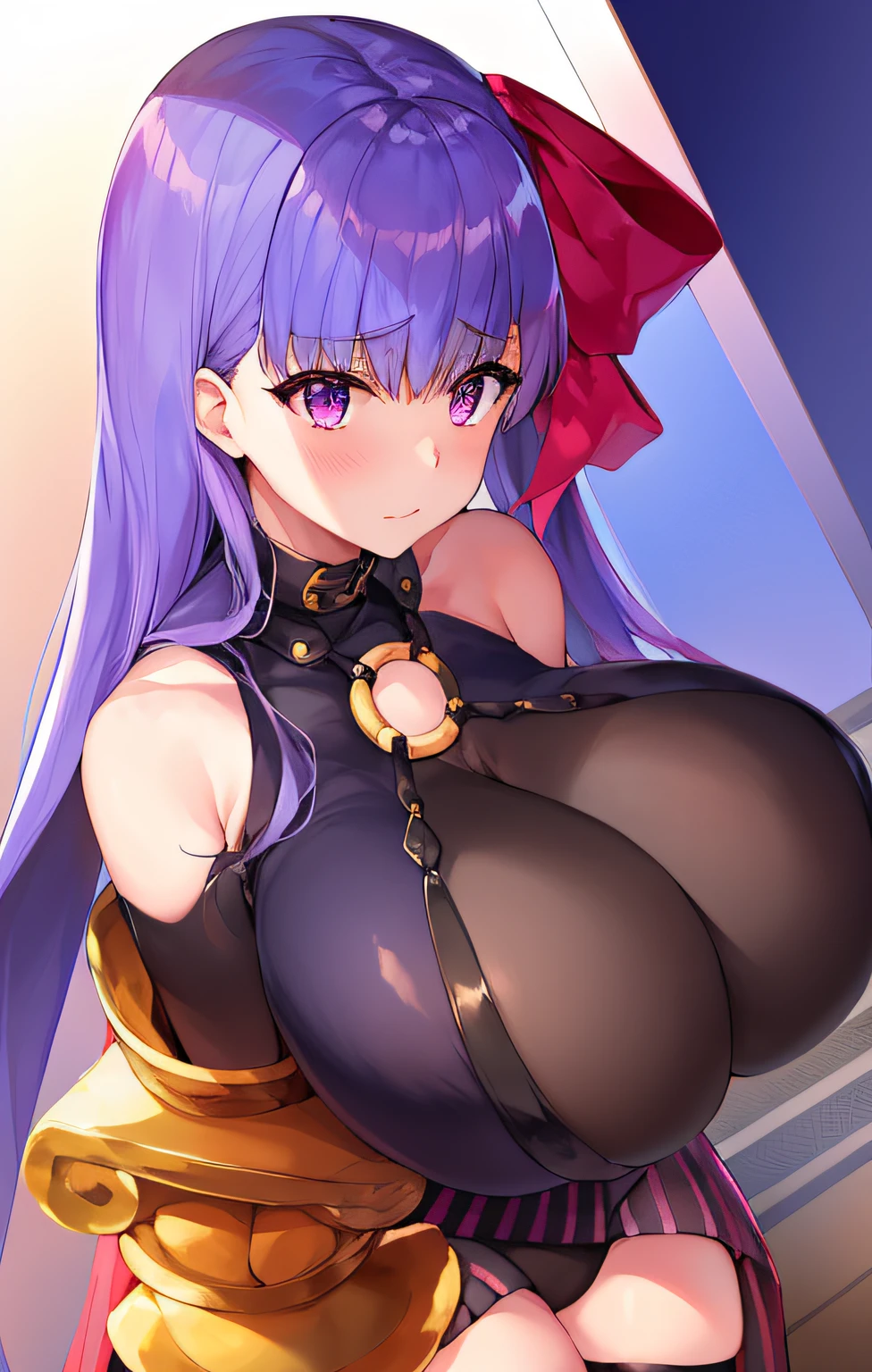 FGO1, 1st Focus, 1girl in, Solo, gigantic huge tits, The upper part of the body, barechested, embarrassed from,