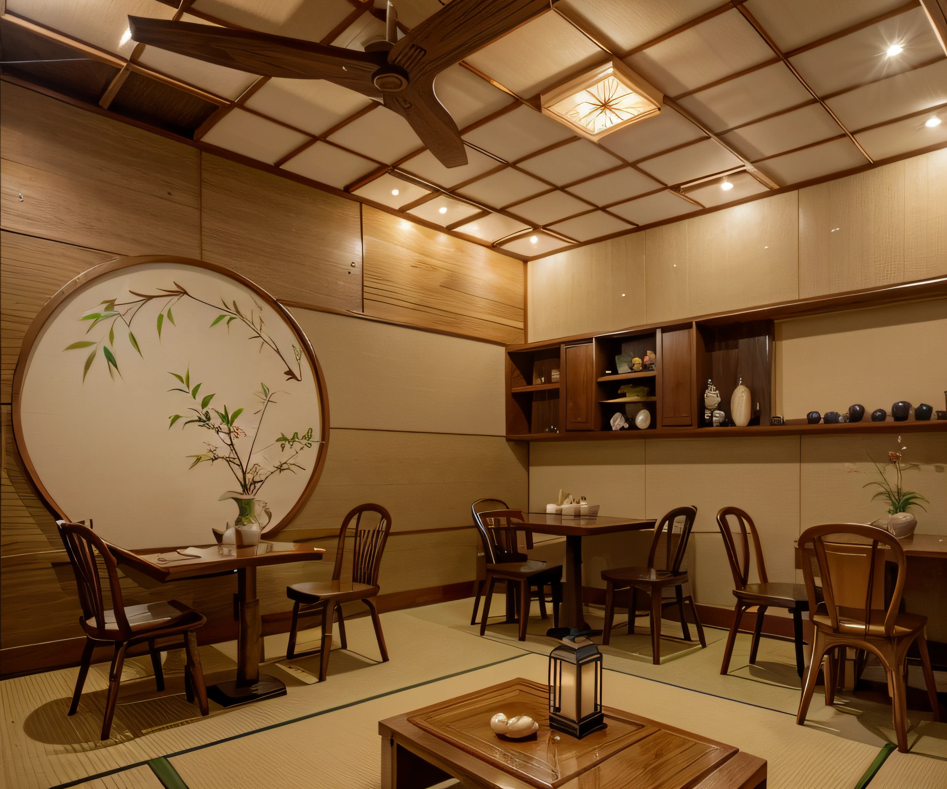 A Japanese-style café typically exudes a subtle, nature-infused charm, emphasizing tranquility and aesthetics. Patrons often revel in a cozy, sophisticated, and creatively crafted space. The exterior usually boasts simple architecture with gentle colors, natural light, and small gardens, evoking a closeness to nature. Inside, the fusion of minimalism and refined beauty, using natural materials like wood, stone, bamboo, and cotton fabric, creates a warm and elegant ambiance. The interior space is meticulously adorned with small details like wall-hung paintings, decorative motifs, and lanterns, fostering a serene and contemplative atmosphere. The beverages offered are diverse and of high quality, ranging from traditional coffee to specialty teas. Often, Japanese desserts like mochi, dorayaki, or taiyaki complement the drinks, providing a sweet ending to the experience. This space isn't just for enjoying beverages; it's also a haven for serenity, relaxation, and an appreciation of Japanese culture and art.
