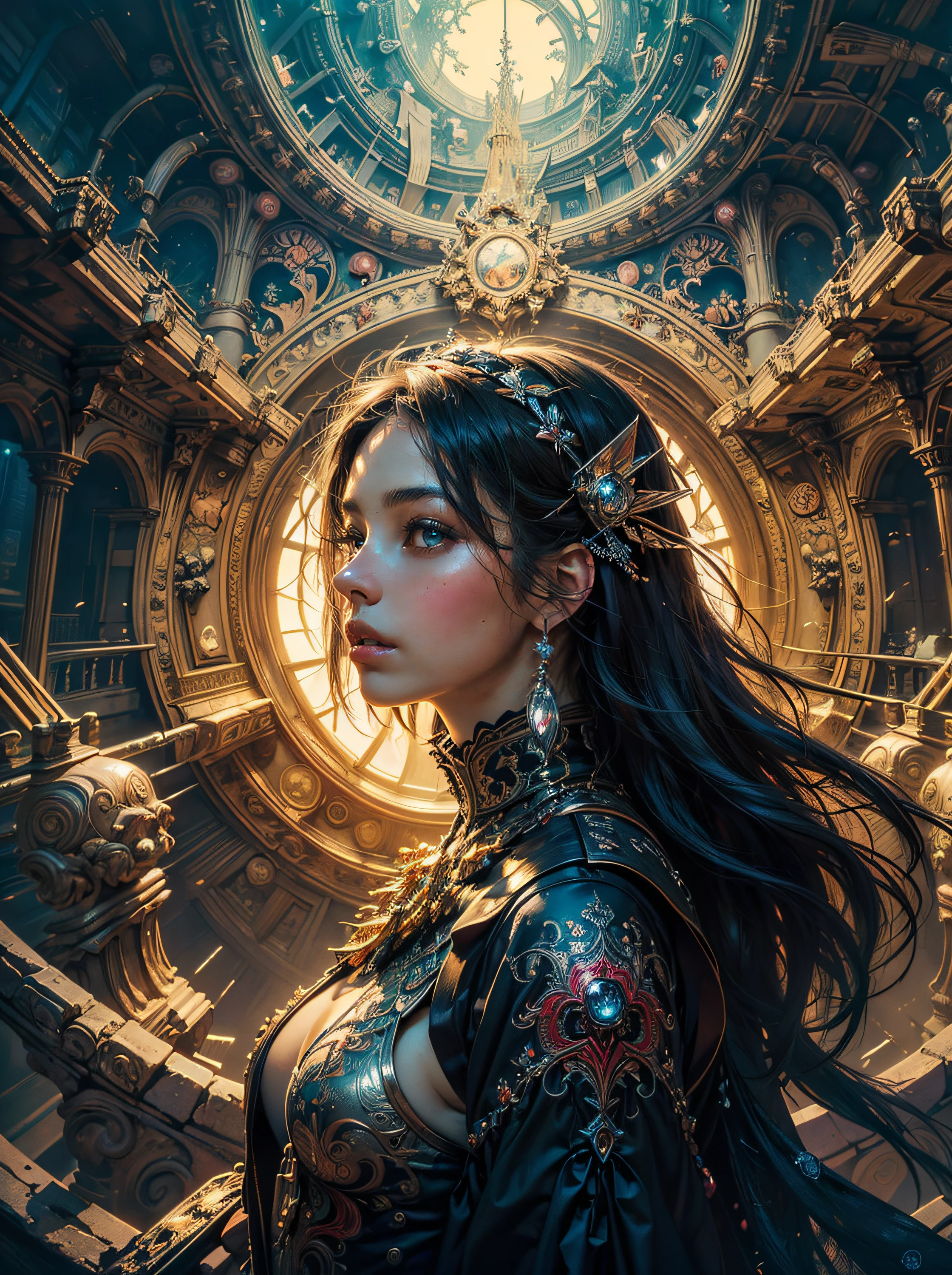 (masterpiece, top quality, best quality, official art, beautiful and aesthetic:1.2), (1girl), extreme detailed,(fractal art:1.3),colorful,highest detailed