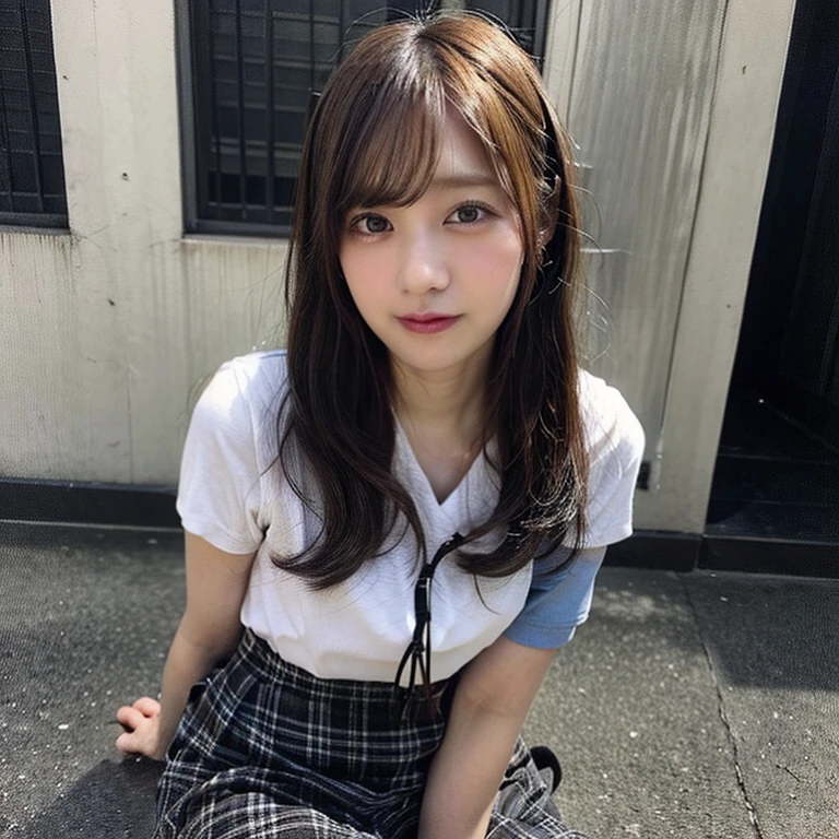 Asian woman sitting on the floor with her hand on her face, Lalisa Manobal, Ulzzang, com franja, Jinyoung Canela, menina coreana, tzuyu de duas vezes, Jaeyeon Nam, Bae Suzy, cabelo arrumado com franja, com franja completa, Atriz coreana bonito, Mulher sul-coreana bonita, menina bonito-fino-cara