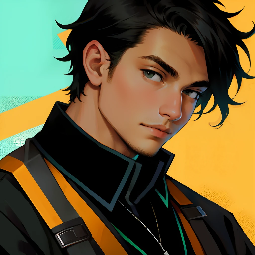 Young man looking sideways