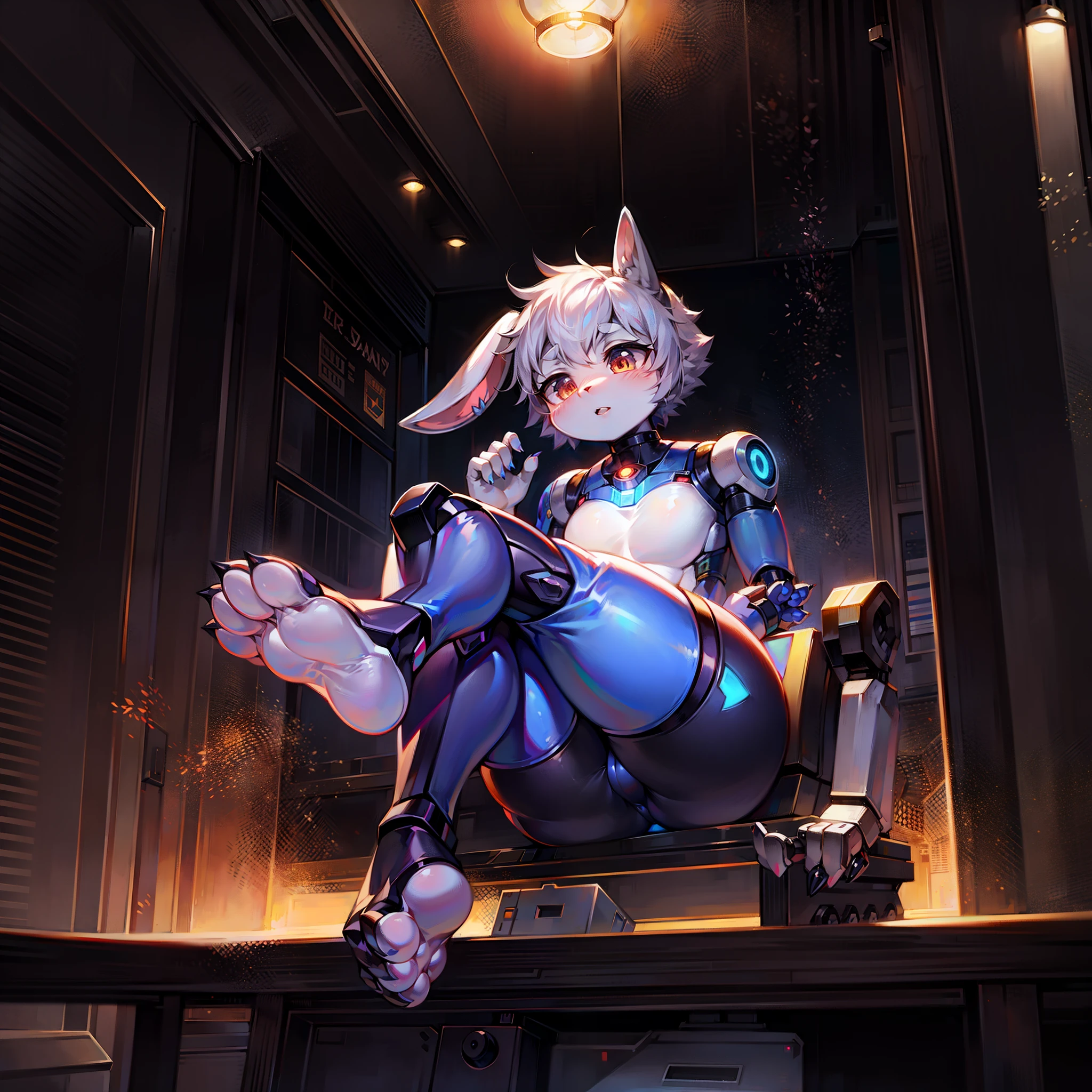 Feet only,robot,toes,robot rabbit