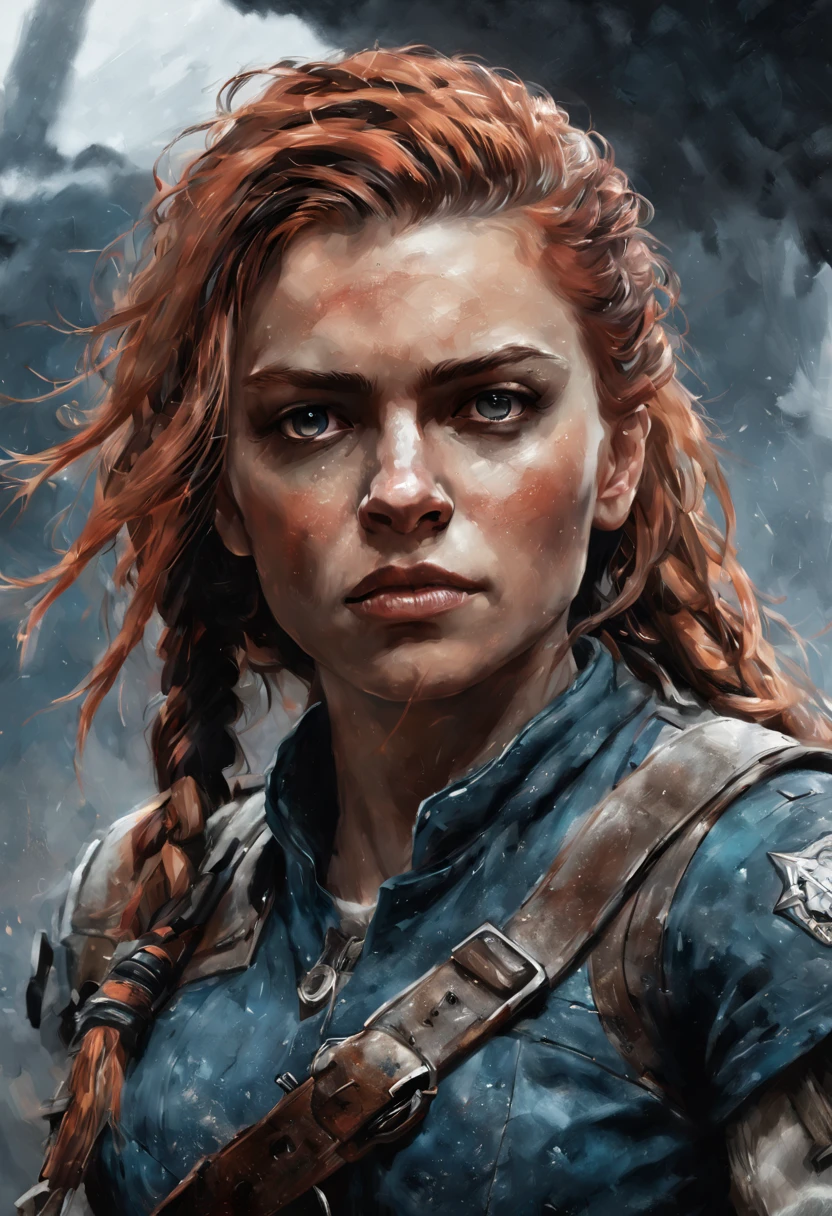 portrait of aloy, epic, tragic, military art, fantasy, dieselpunk, hd shot, digital portrait, beautiful, artstation, comic style, by artgerm, guy denning, jakub rozalski, magali villeneuve and charlie bowater, RTX, 4k, Gabriele Dell'otto,
AI Midjourney style