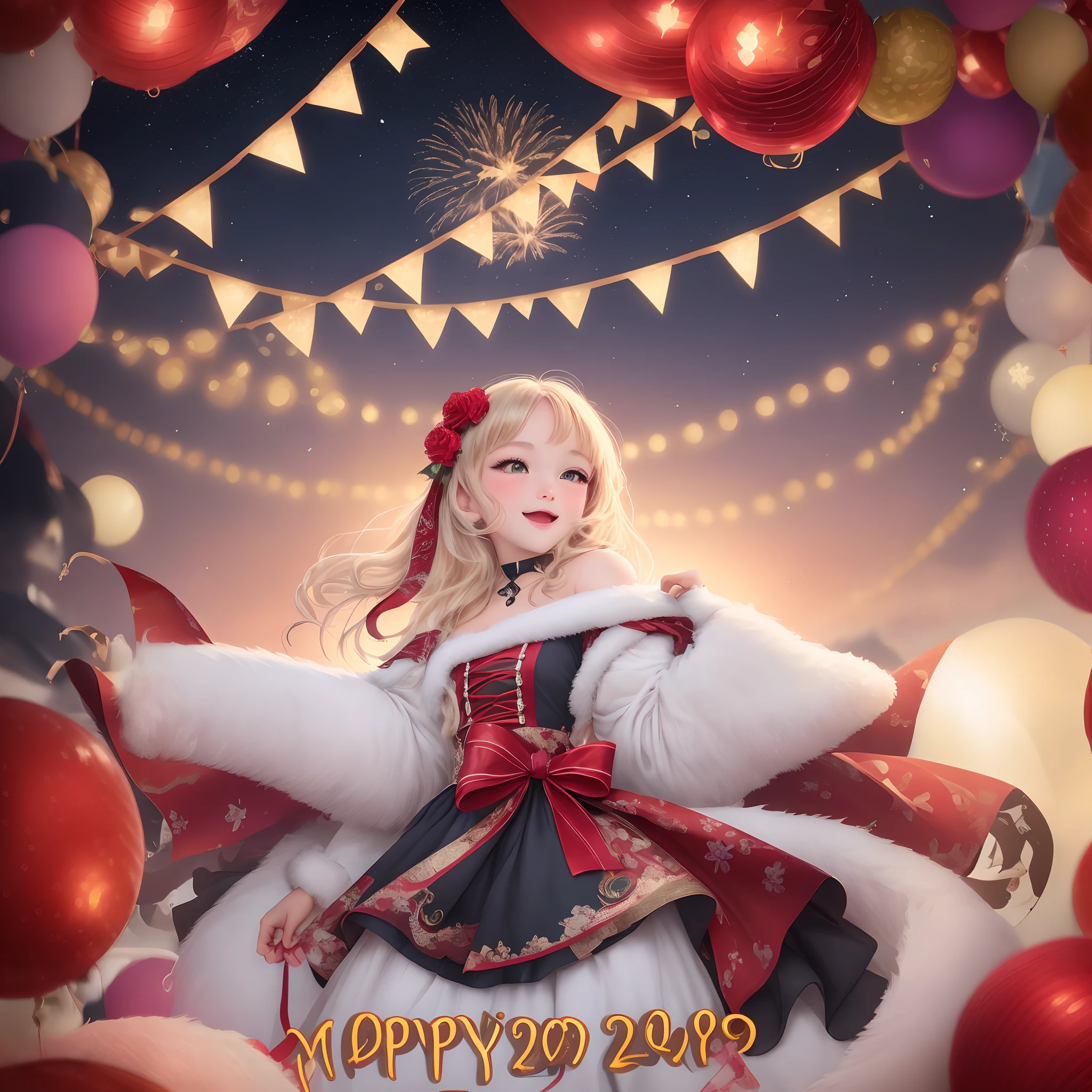 New Year's card material