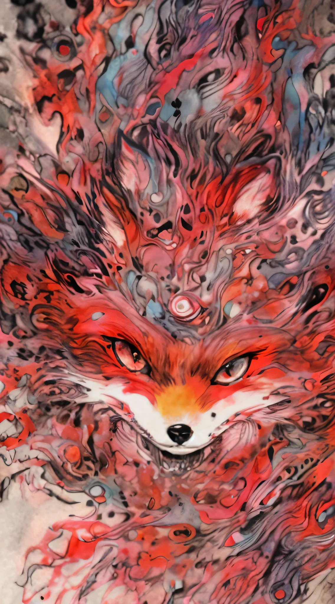 (Masterpiece, highest quality: 1.4), Amazing manga art on cracked paper, cat and girl in kimono, lively illustration | Necronomicon art expressionism, glowing watercolor, alcohol ink, eye-catching, artistic, Highly detailed, surreal, otherworldly, dream-like, dignified and cute, they stare at the viewer. Anime inspired characters, cat atmosphere, fighting aura gas: 3.0, space: 1.5, side view, cant angle, light, night, moon haze, 32K, most spectacular octane rendering ever, sharp focus, bokeh taste