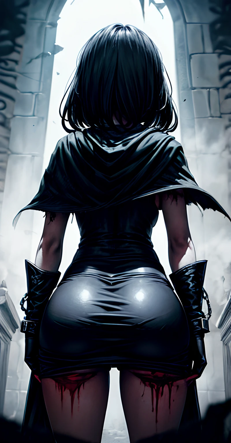 ((best quality)), ((masterpiece)), (detailed), hot young curvy girl, black lava outfit, stocking, white latex slime, beautyful face, high heels, (( long length hair)), ((detailed eyes)), lightning in the background, ((dark castle in the background, ((lace thigh fix), garter belts (((the clothes melt off her))), (((black paint splattered on it))), (flying dragon in a background), white damaged corset, ((her clothes were torn in several places))), high heels boots,white latex lingerie, (nun costume), (((he wearing a white venom face mask))), venom, white dark venom, ((black lacy brassiere)), perfect detailed , (detailed eyes), (((platform high heels boots))), hot long legs, ((full body)), hot ass, ((it is photographed from back)), (standing), ((fullbody)), white latex, erotic pose, white corset, (((stockings)))