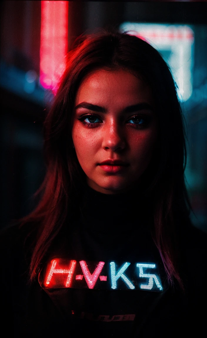 abstract colors, texture, film grain, skin pores, dusty atmospheric haze, vignetting, (cyberpunk:1.3), 80mm, hasselblad dslr RAW dramatic portrait photo of a young 1girl, low shot, posing against a wet rainy window overlooking a rainy (neon solarpunk:1.2) city street at night, (backlit:1.2), (film grain:1.2), cinematic movie still frame, seductive look, pink hair, red blush, bright eyes, sharp, (hdr:1.4), high contrast,hyper detailed, neon lights, glow, amber and chaos, glowing digital runes