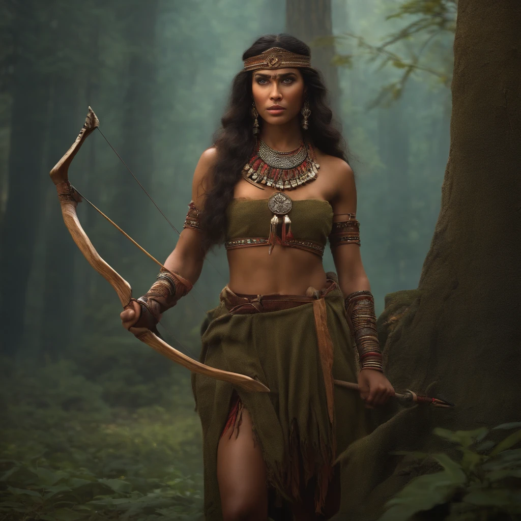 Primitive humans hunted with bows and arrows