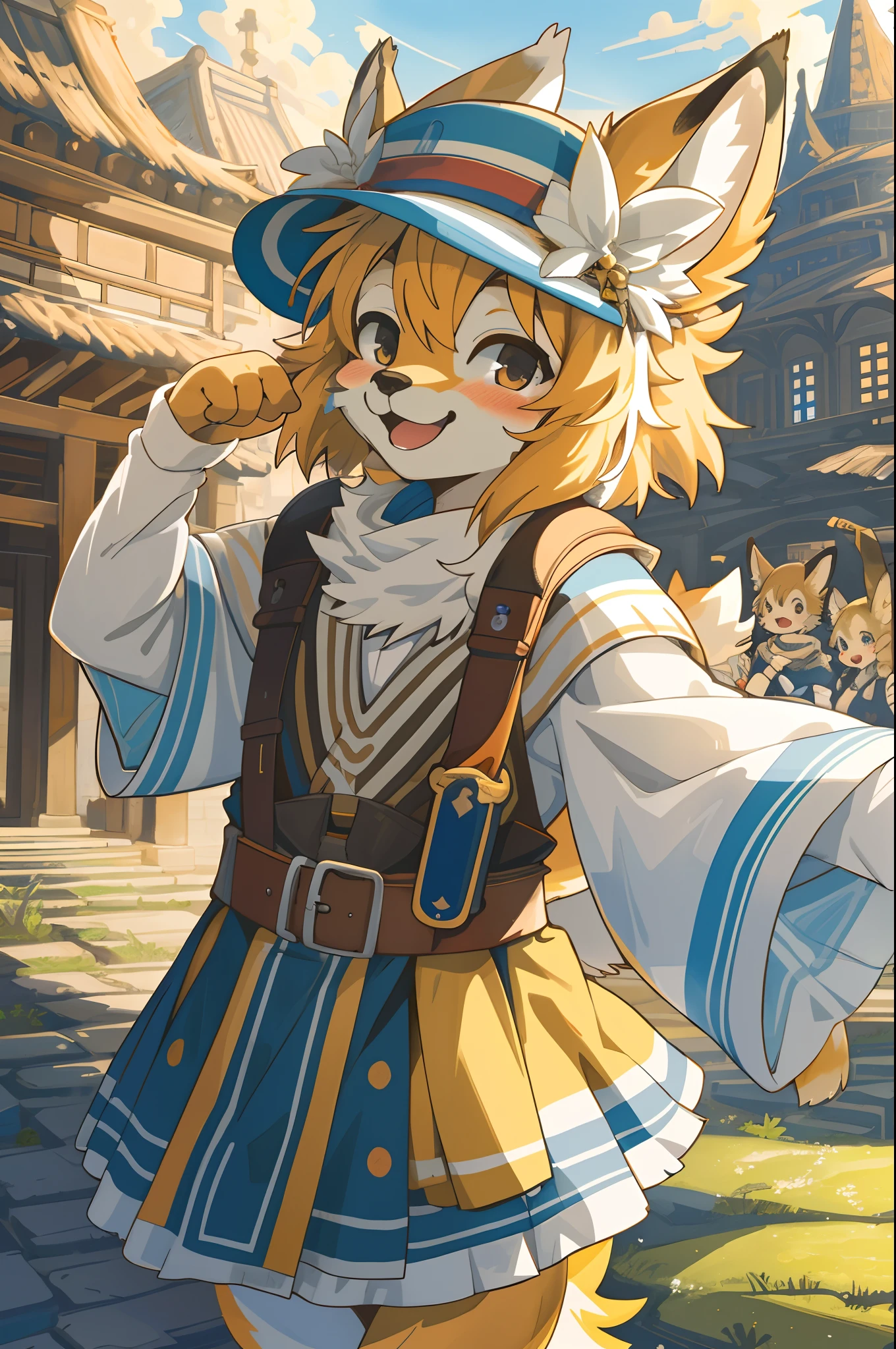 cover_page, highres, top quality, best quality, paid reward available, High-quality illustrations, unparalleled masterpiece, perfect artwork, absurdres, super high resolution, detailed background, World Heritage Site, 6+boys, 6+girls, Happy, joyful(Photos of solo travelers)(kemono, furry anthro),