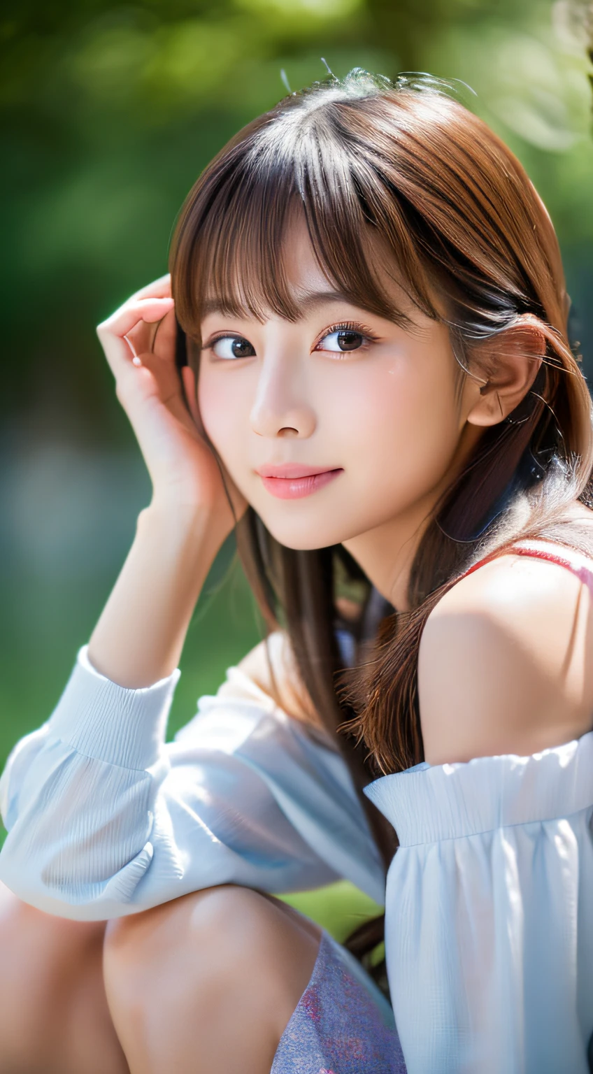 highest quality, face focus, soft light, ultra high resolution, (realistic:1.4), RAW photo,
1 japanese girl, alone, cute, (pupil, light in the eyes), detailed beautiful face, (),(High resolution details of human skin texture),
(long hair),
indoor,
damask shirt dress,
(portrait)