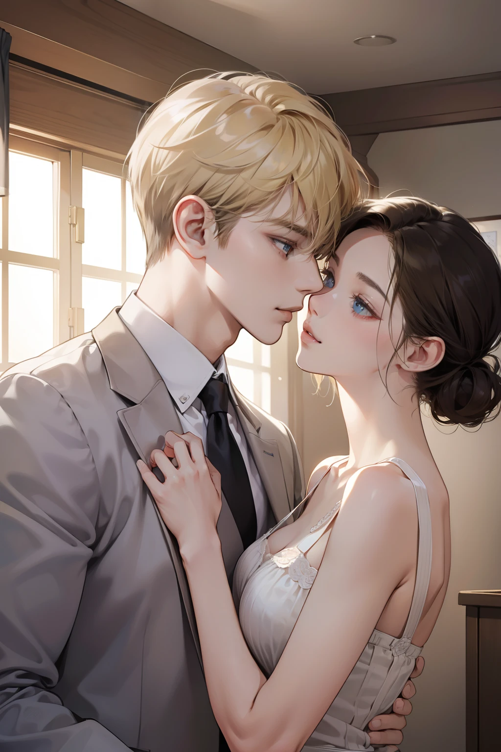 a blond、Branded Hair