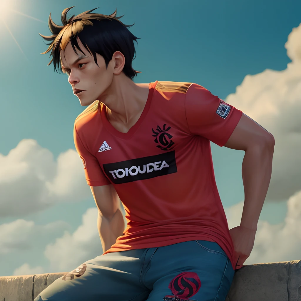Luffy com a camisa do flamengo