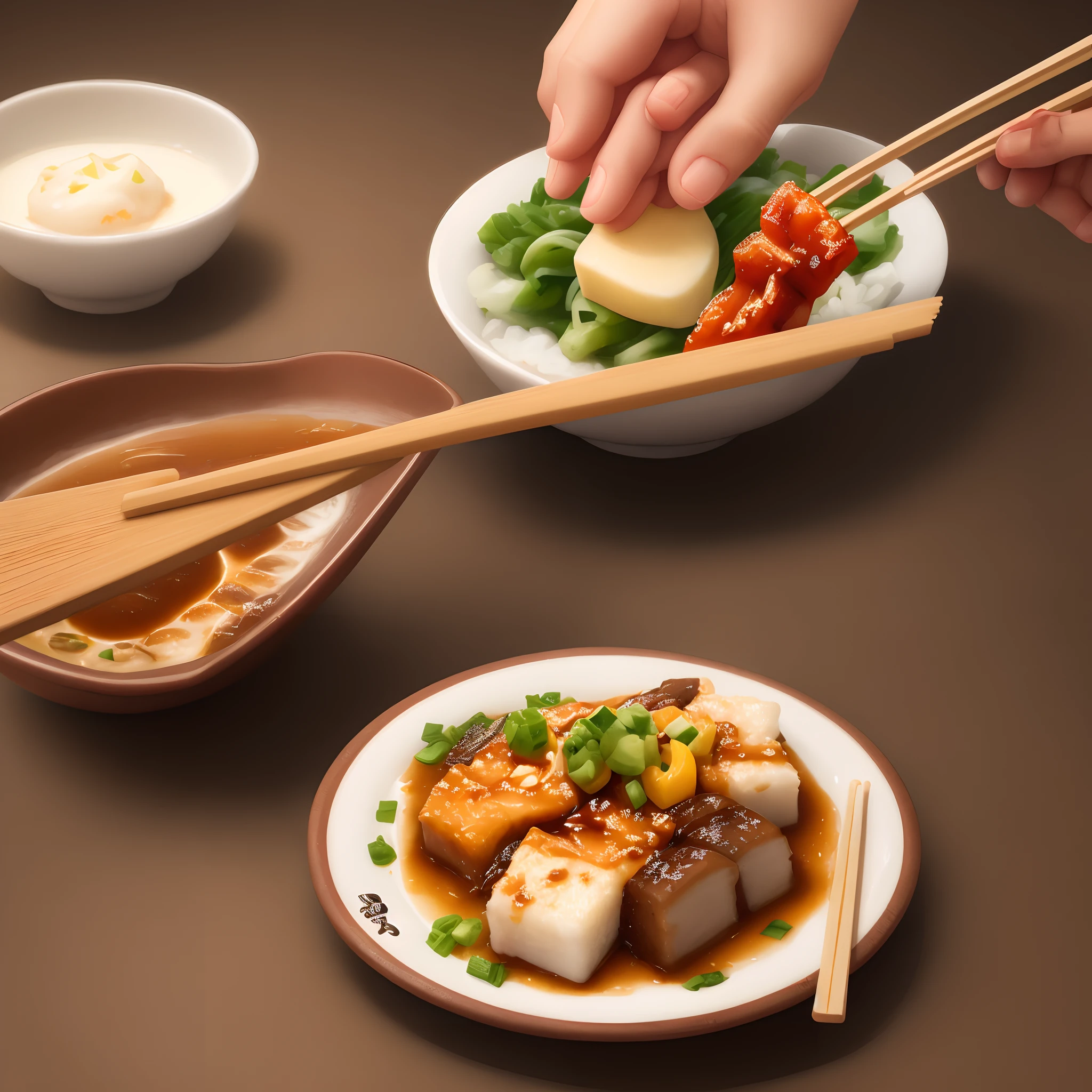 At the end of a fork is chopsticks
