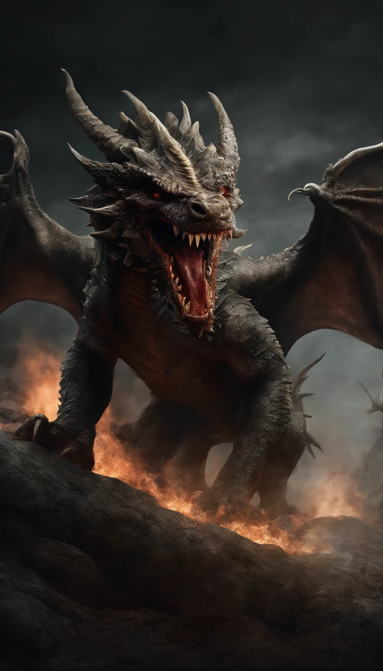 Draw a dragon with a strong, bloody face and bloody head, Science fiction horror art, sci-fi horror artwork, inspired by Aleksi Briclot, Fangs of the slaughter, horror fantasy art, Alexis Bricklot(Alexis Bricklot), horror concept art, veneno, Fantasy and horror art, Detailed illustration of 4K horror, magic dragon, dark fantasy horror art