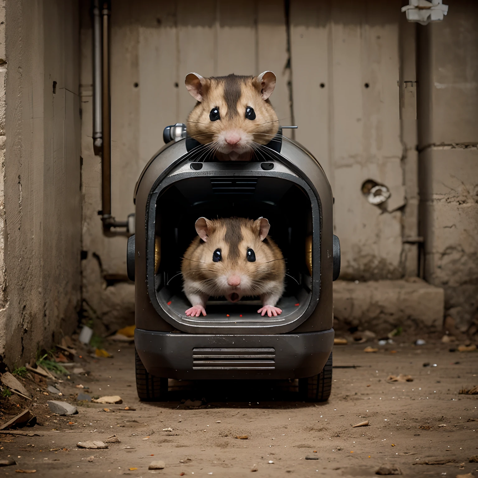 Hamster gun army angry