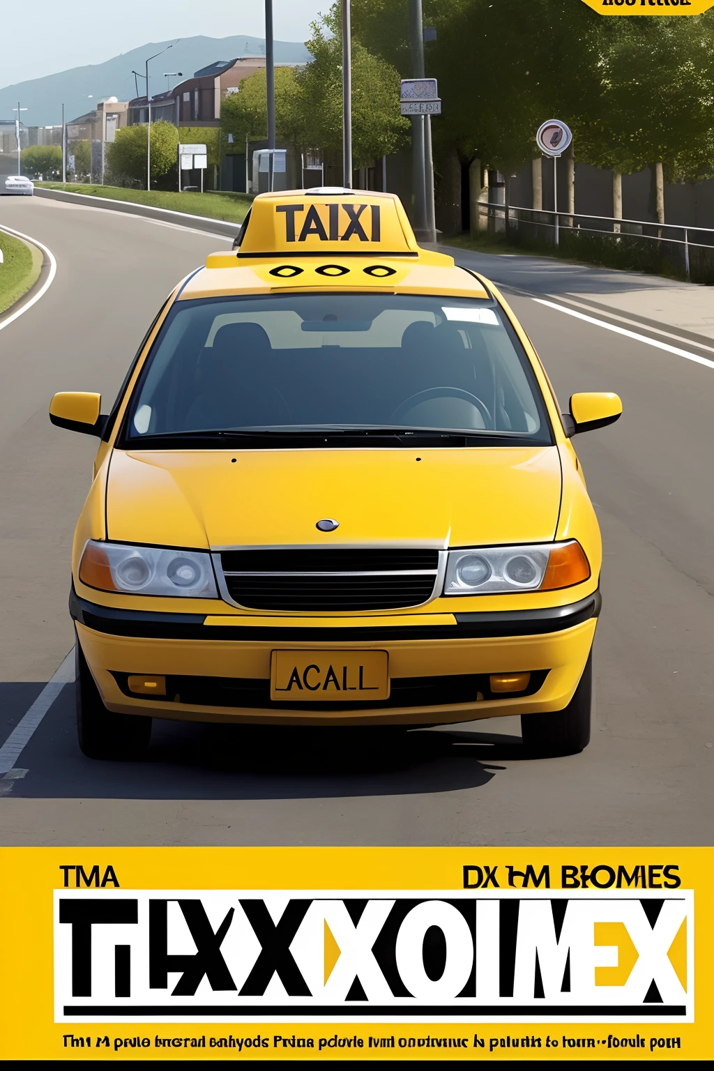 Create a book cover with the title "Taxi for Dummies"