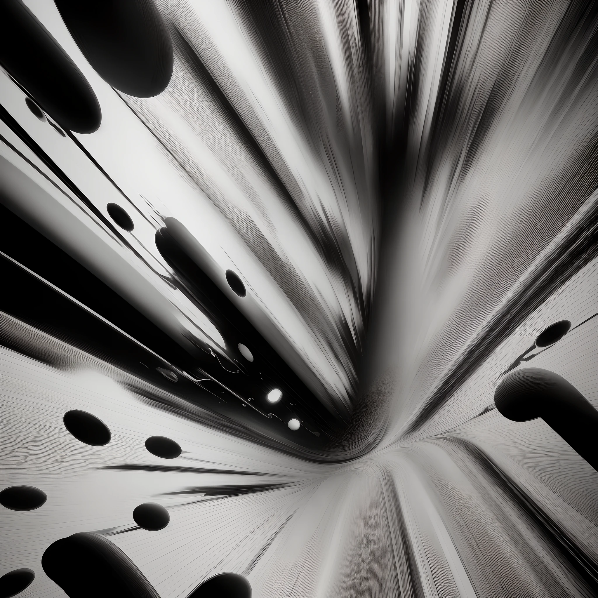Graphic design composition,abstracted,black andwhite,Space composition