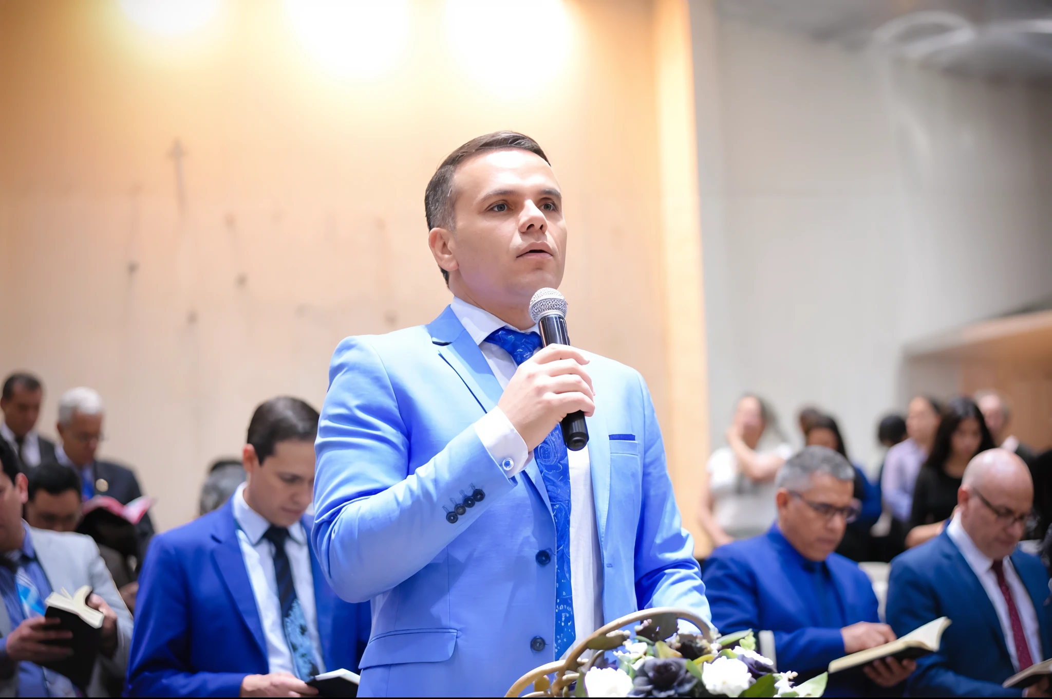 Ministrando na igreja com poucas pessoas