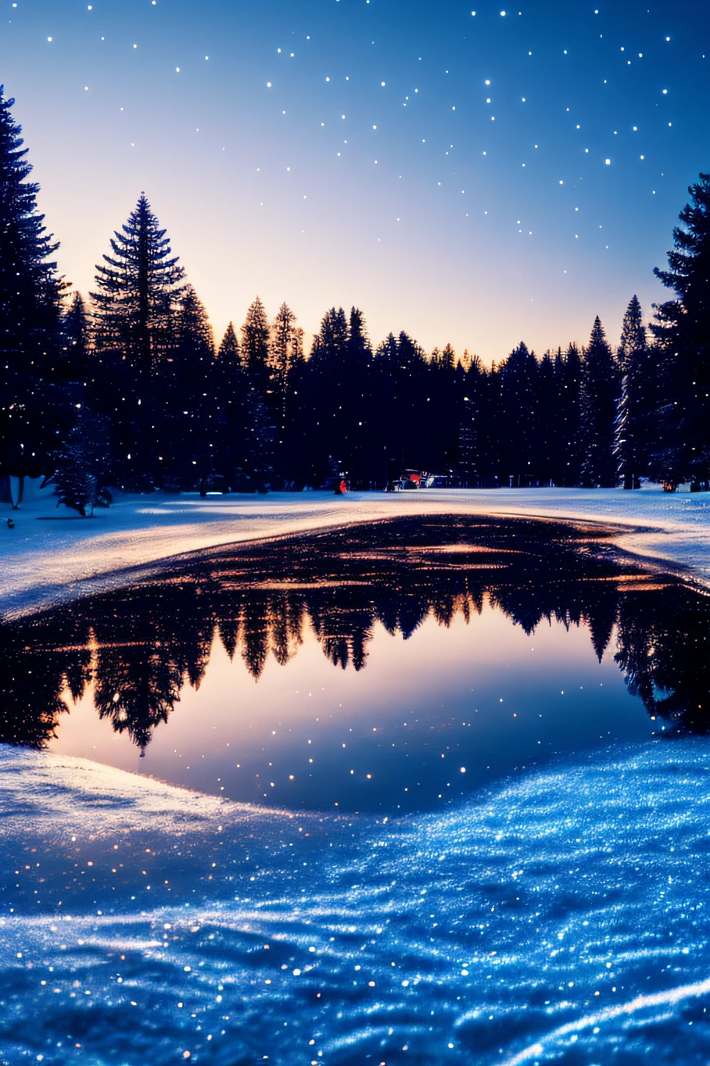 nigh sky、Christmas、santa claus、shimmer