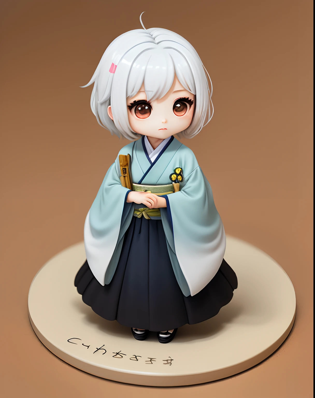 ​masterpiece、top-quality、ultra-detailliert、(Chibi Chara's Daughter:1.2)、Beautiful and cute woman with white hair that remains a remnant of Japan