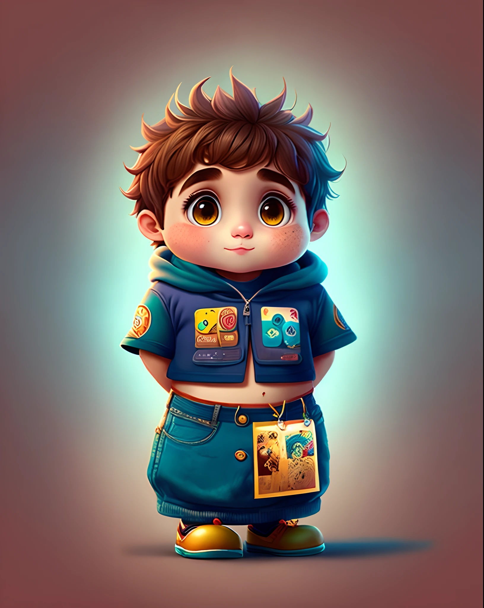 Menino estilo Disney Pixar,alta qualidade, melhor qualidade