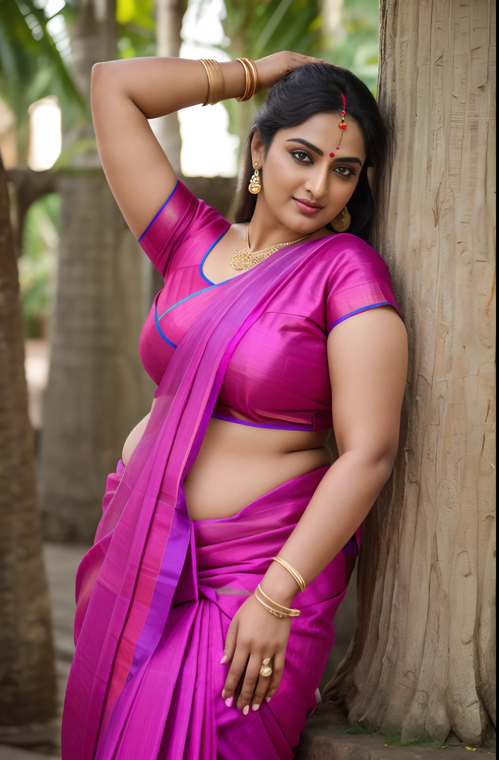 Foto RAW, photorealistic, photography, full body shot, master shot, goddess like beauty, perfect thick chubby mallu Desi aunty bhabhi, Wearing a Stanapatta, a chest-band.Saree model, model Photography, Indian saree shoot, Indian traditional wear advertising photography, traditional wear brand shoot, face of Indian actress Sonakshi Sinha, masterpiece, realistic, realism, incredible details, sensual pleasure, photorealism, detailed skin, skin pores, high contrast, photorealistic Artstation 8k HD digital art trend of high definition and detailed realistic skin texture, ultra detail, realistic skin texture, armature, best quality, ultra high definition, (photorealistic:1.4),, high resolution, detail, raw photo, Re sharp, by Lee Jefferies Nikon D850 Film Stock Photo 4 Kodak Portra 400 Camera F1.6 Lens Rich Color Ultra Real Realistic Realistic Textures Dramatic Lighting Unreal Engine Trending at Art Station Cinestill 800,(pele altamente detalhada: 1.2), 8k UHD, DSLR, soft-lighting, alta qualidade, grain of film, Fujifilm XT3,she didn't like to wear blouse or bra, she is happy to wear only saree, she hates blouse or bra,
