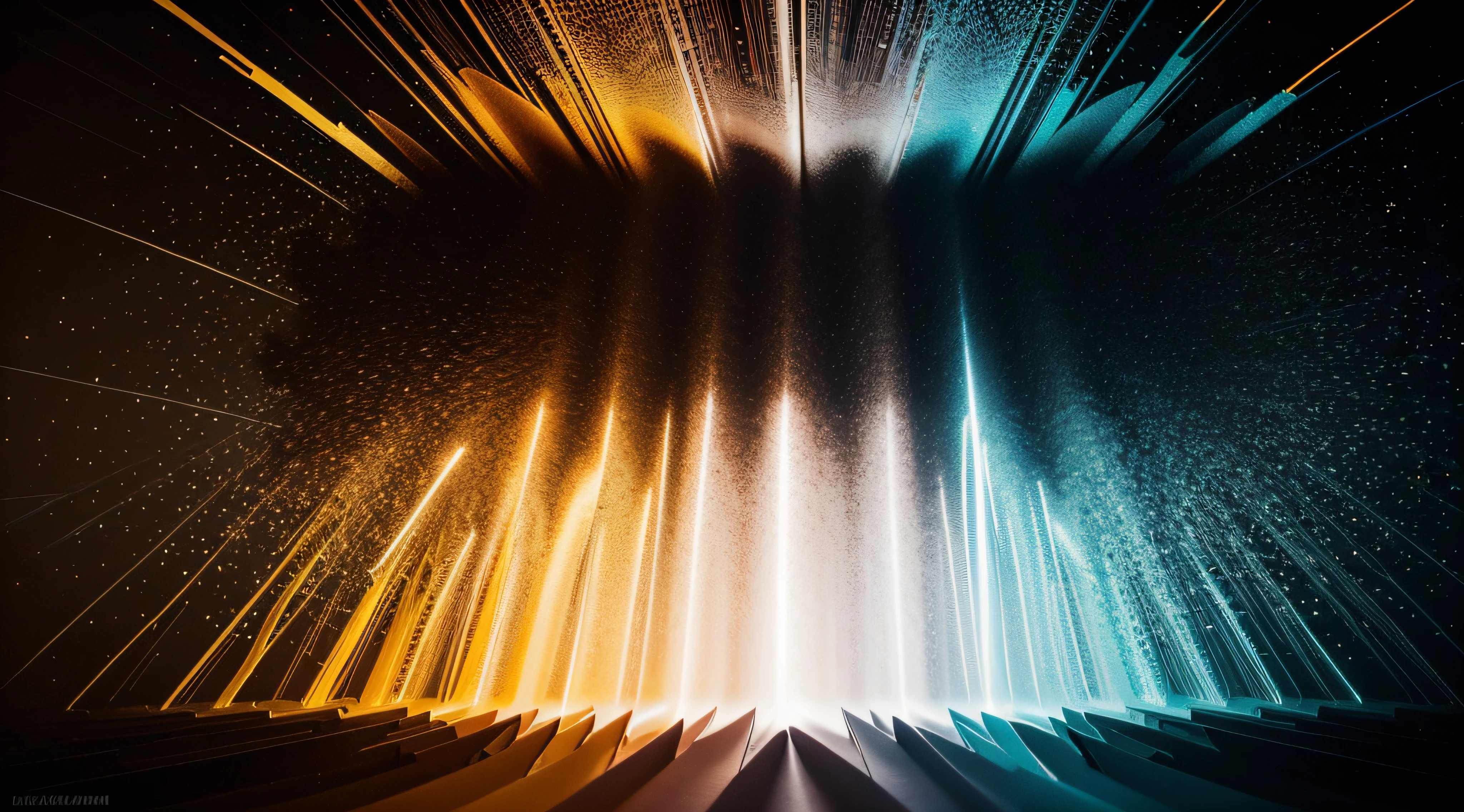 Create an abstract wallpaper design with contrasting color combinations that create a feeling of energy and dynamism